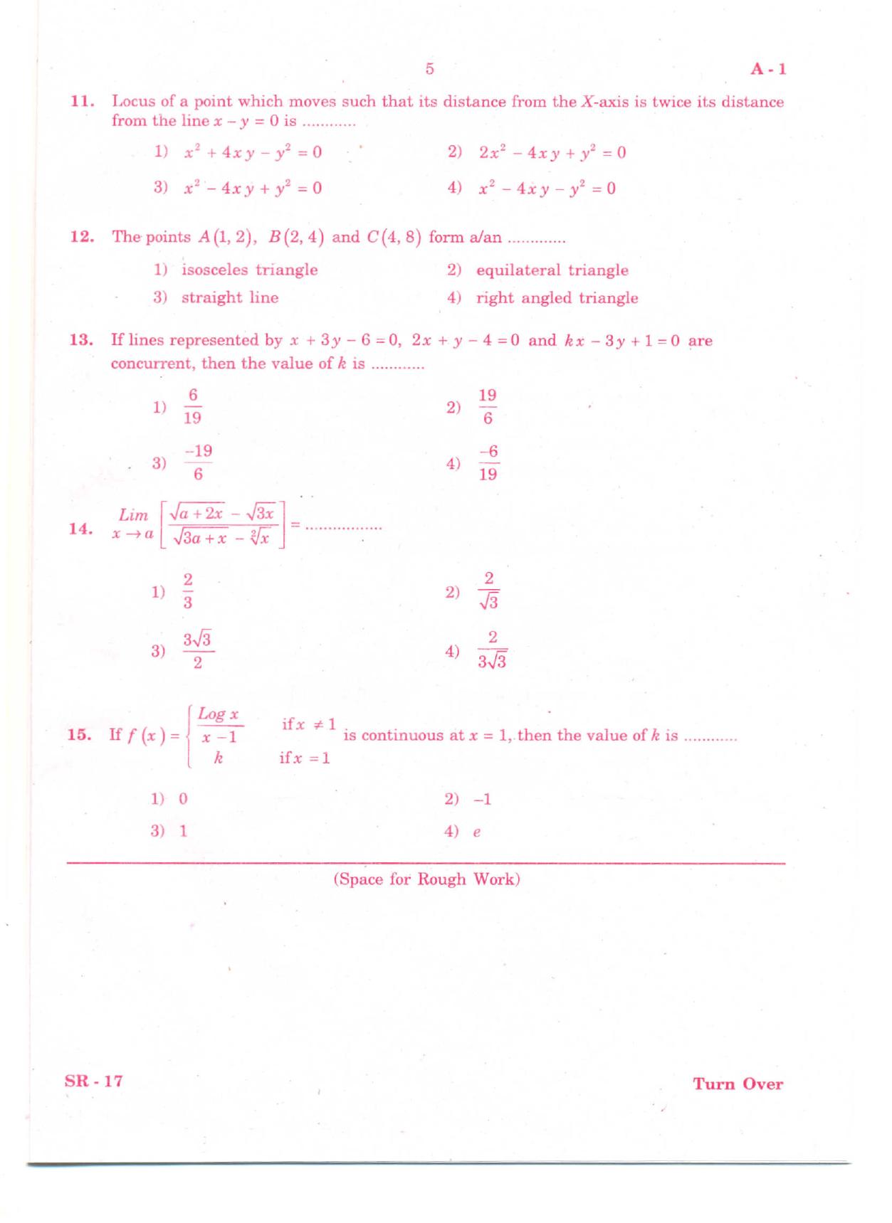 KCET Mathematics 2011 Question Papers - Page 4