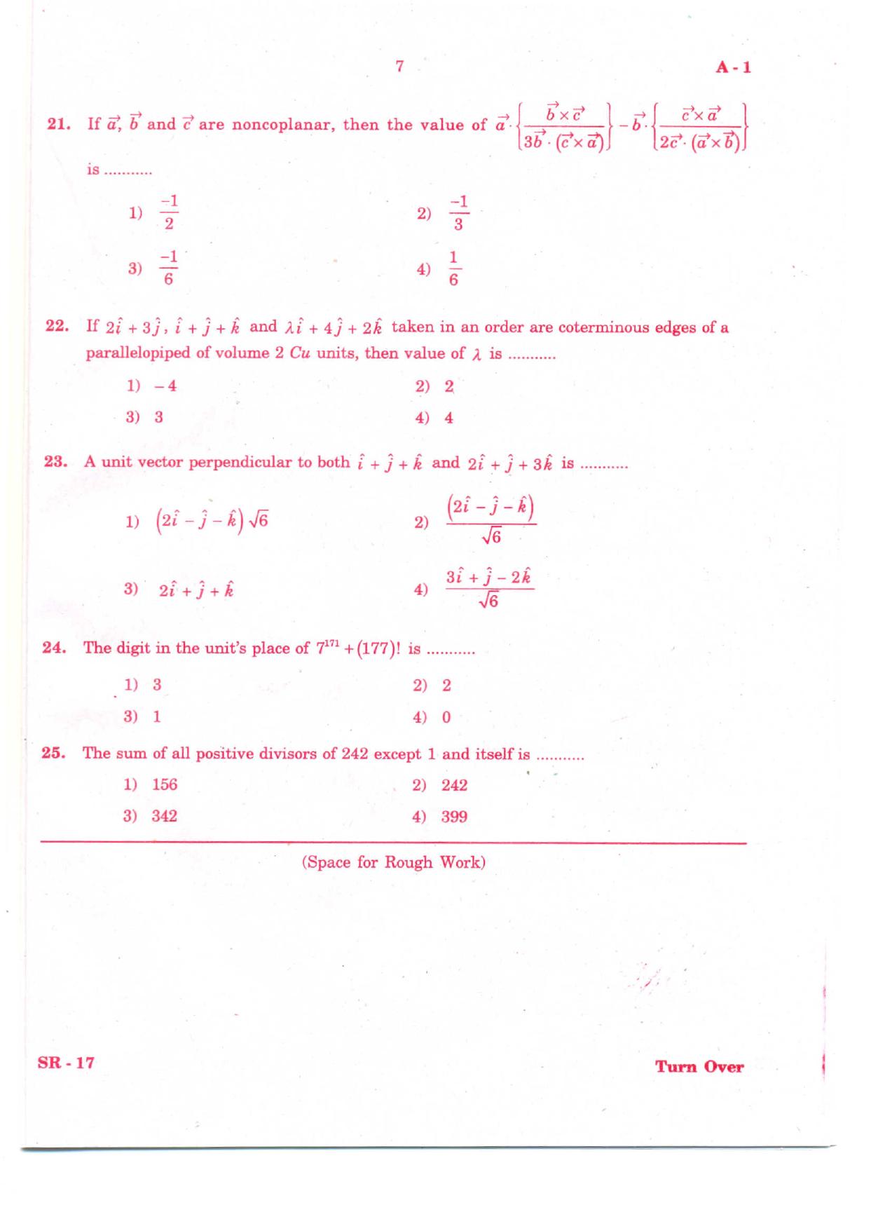 KCET Mathematics 2011 Question Papers - Page 6