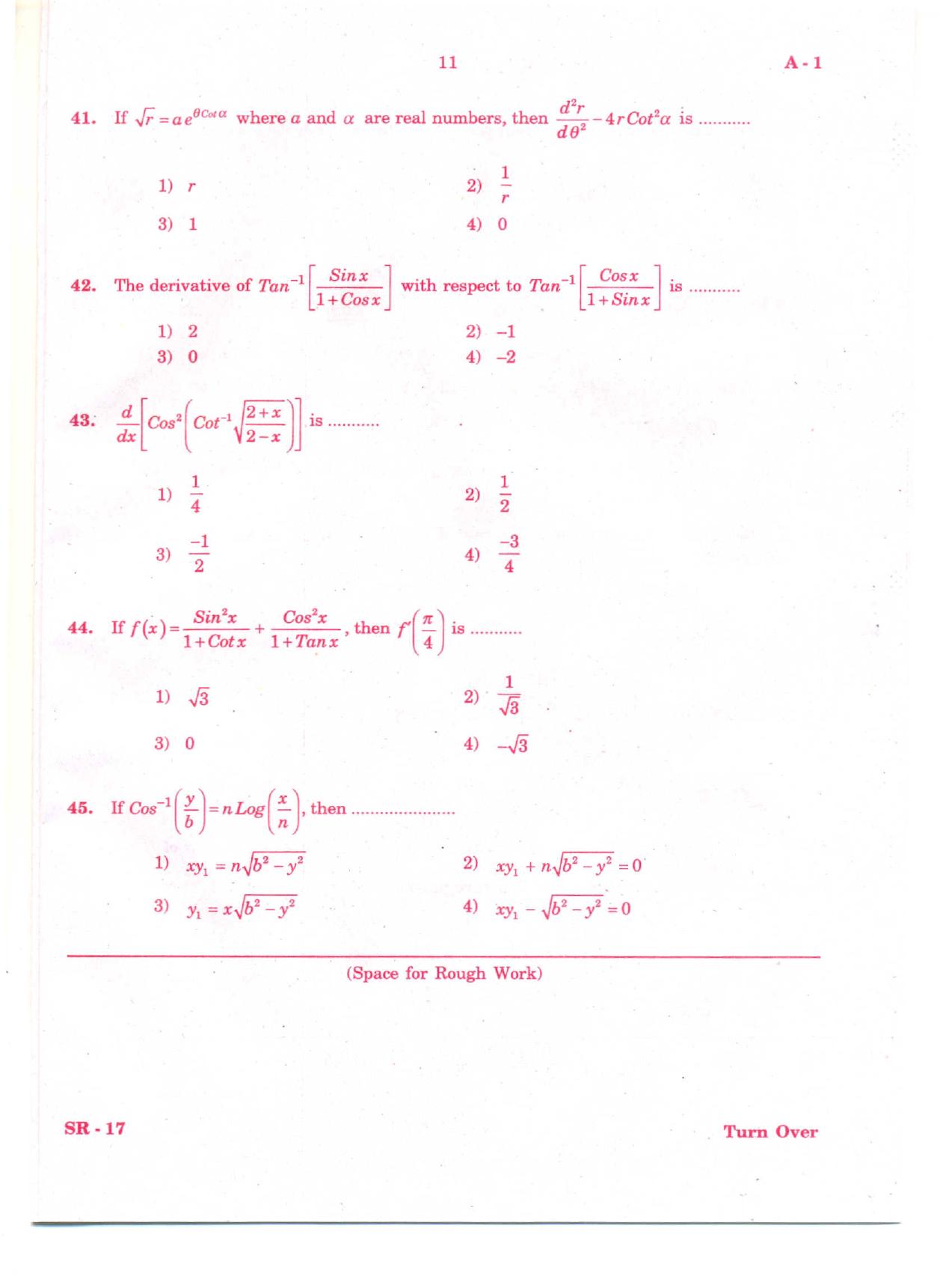 KCET Mathematics 2011 Question Papers - Page 10