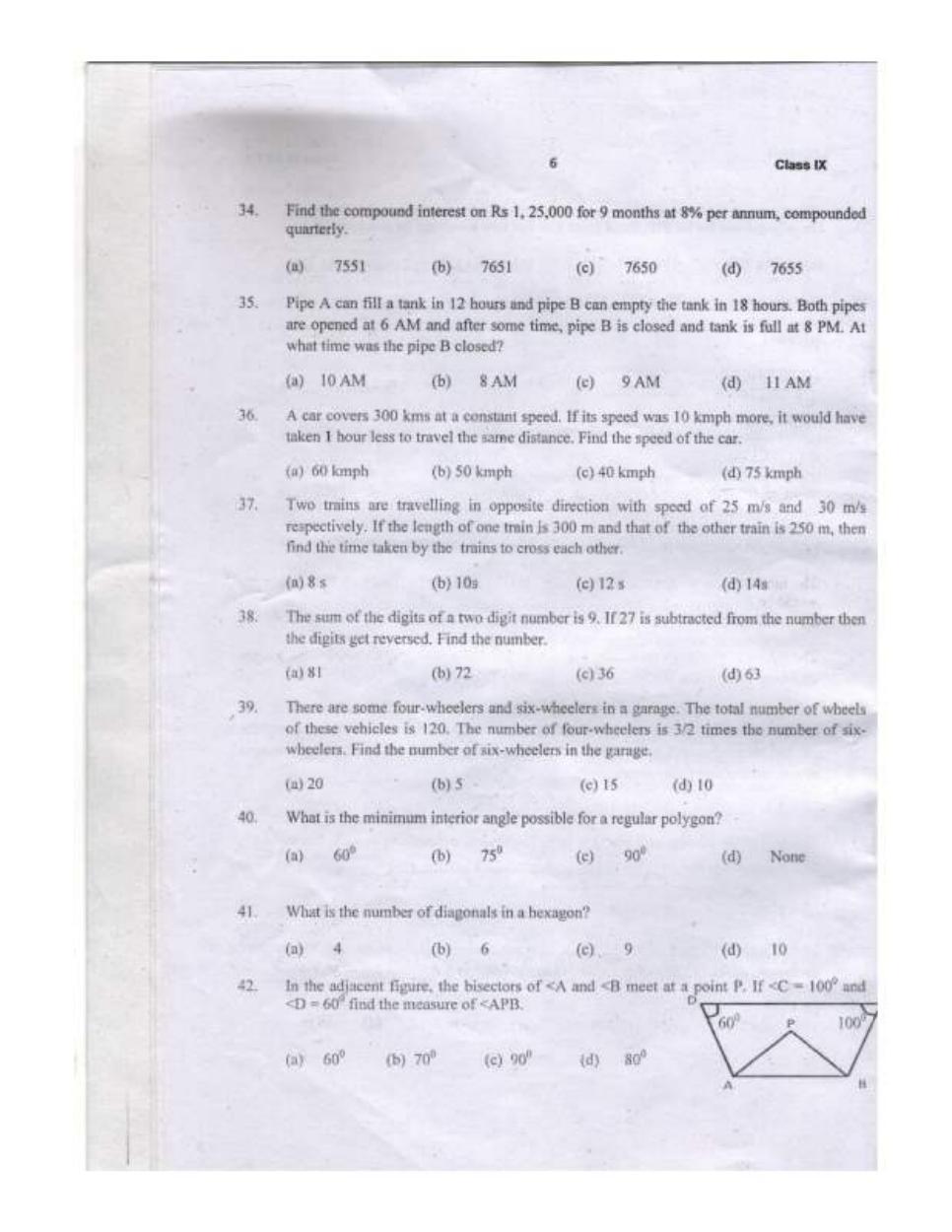 Sainik School Class 9 Question Paper 2020 in English - Page 6