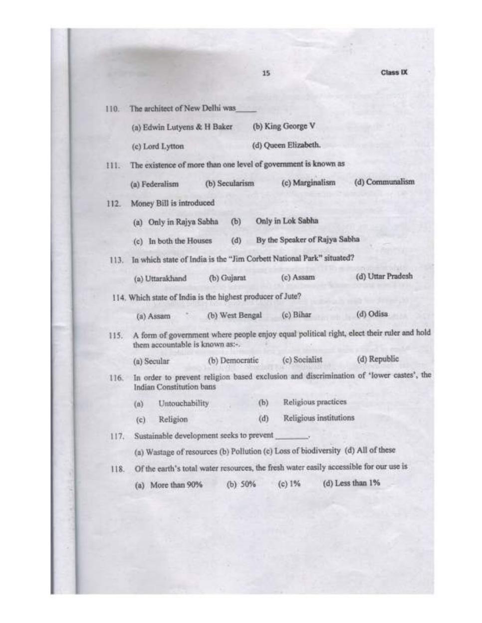 Sainik School Class 9 Question Paper 2020 in English - Page 15