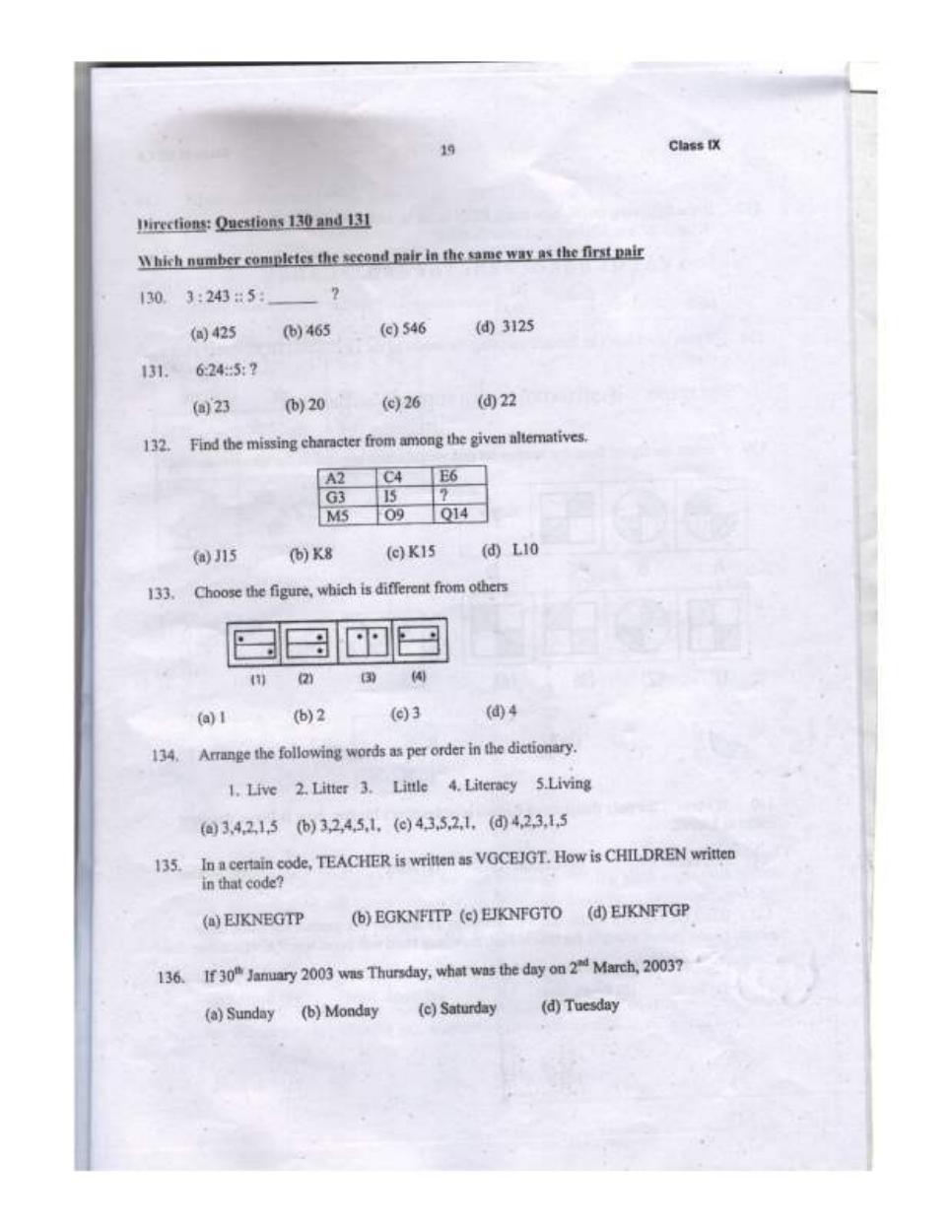 Sainik School Class 9 Question Paper 2020 in English - Page 19
