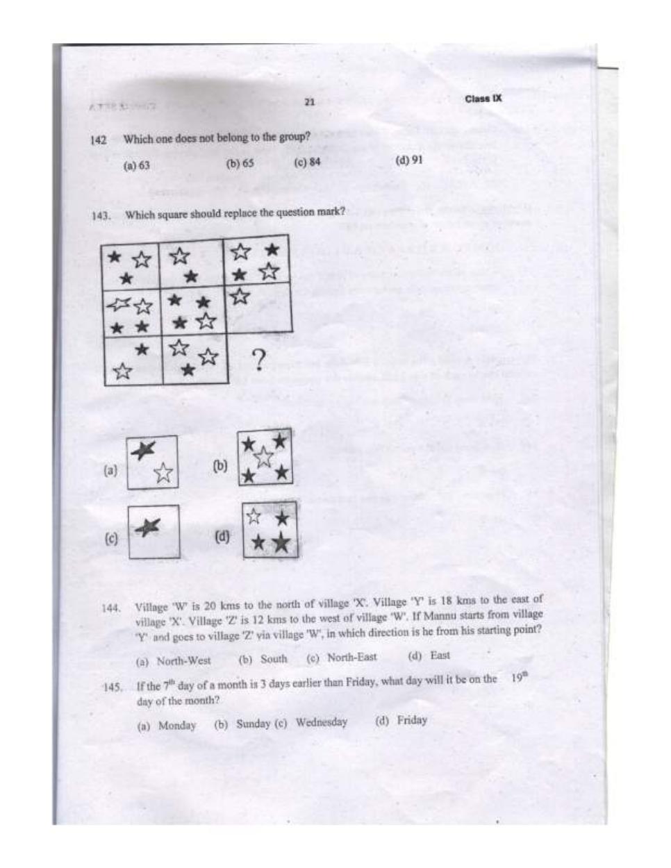 Sainik School Class 9 Question Paper 2020 in English - Page 21