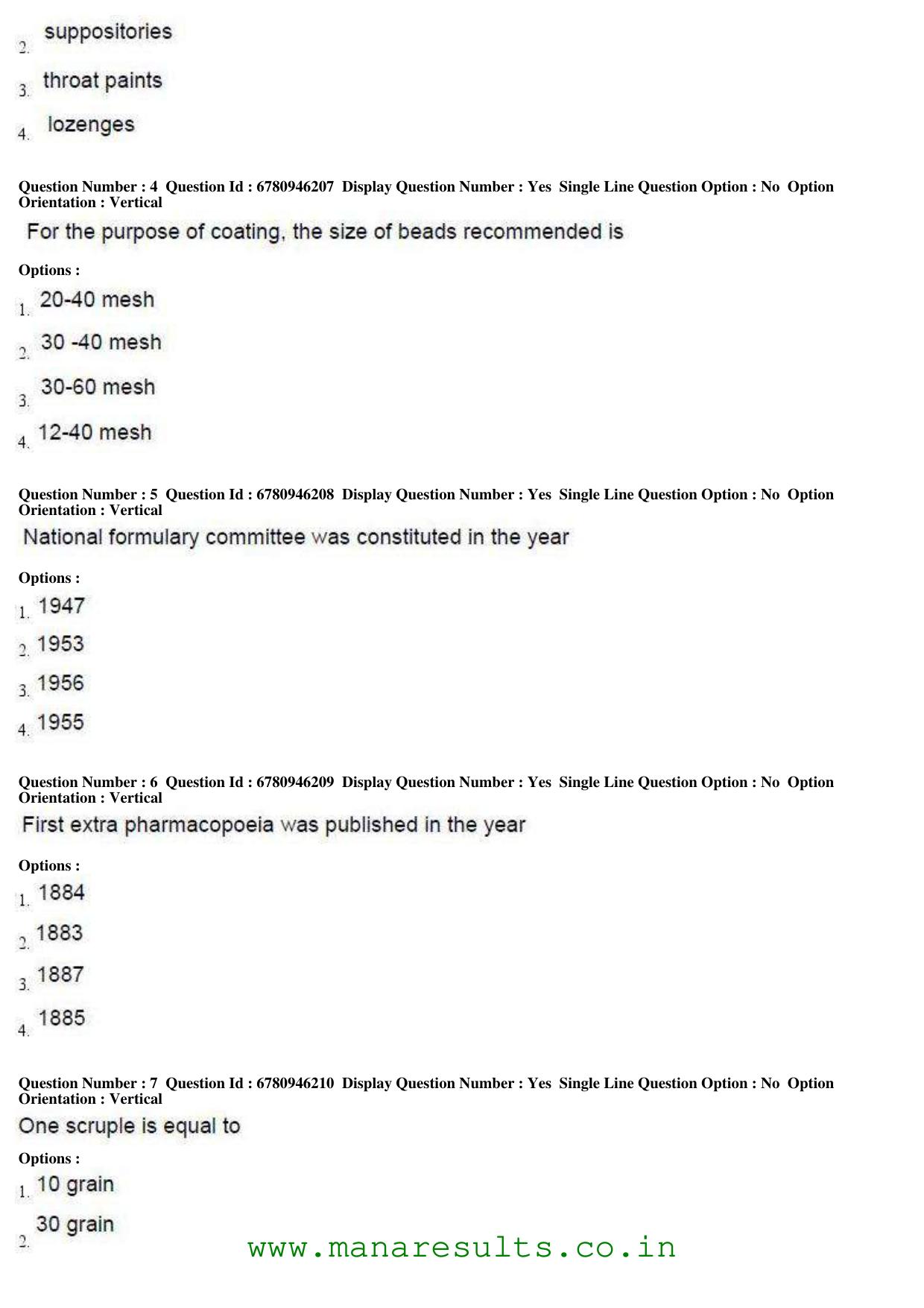 AP ECET 2017 Pharmacy Old Previous Question Papers - Page 2