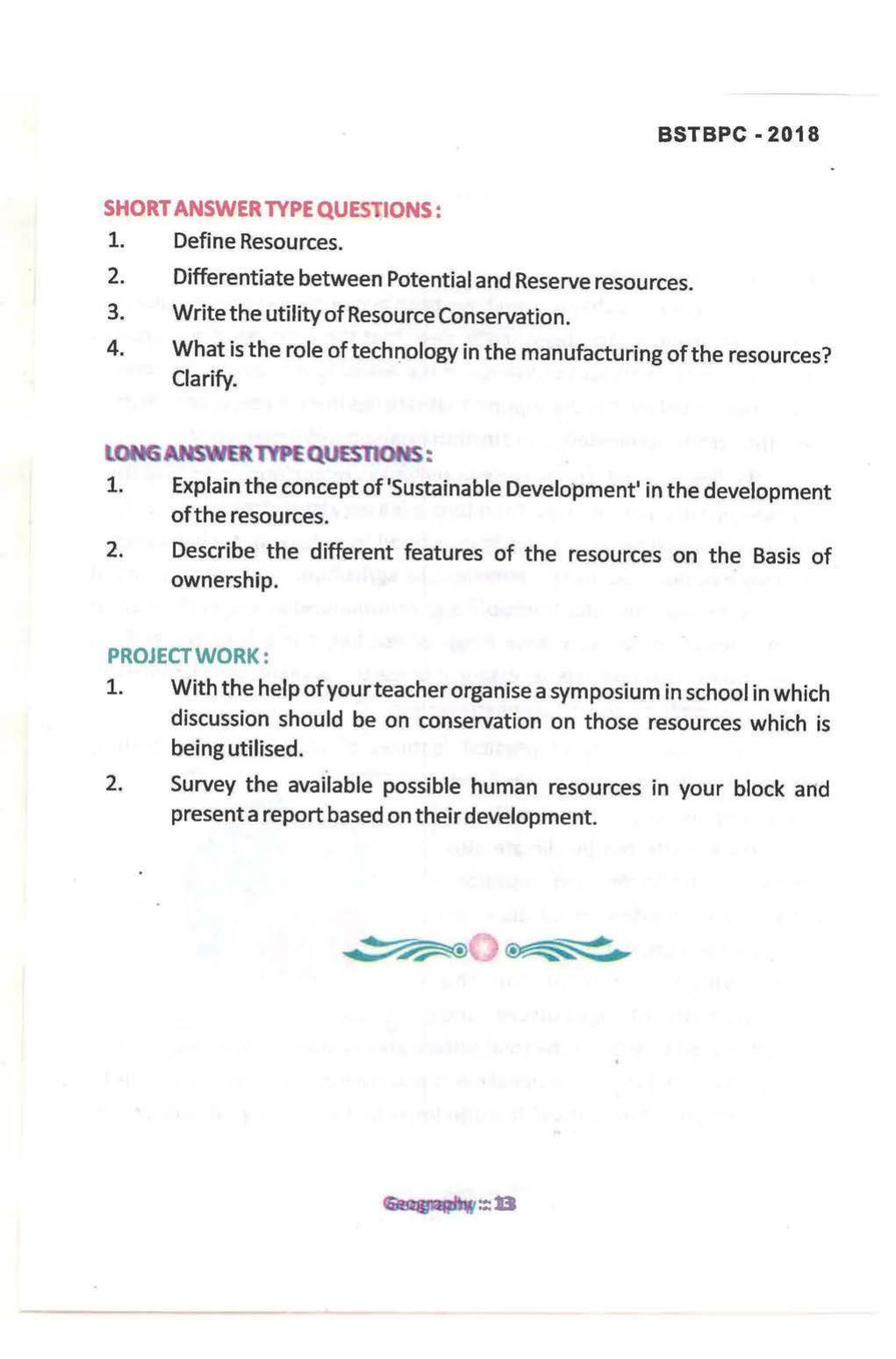 Bihar Board Class 10 Book for Geography: India Resources and Utility: Chapter-1 - Page 13