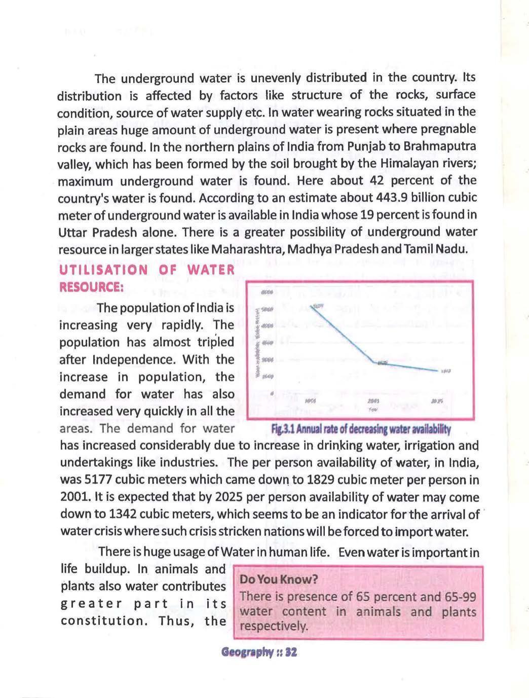 Bihar Board Class 10 Book for Geography: India Resources and Utility: Chapter-1 - Page 32