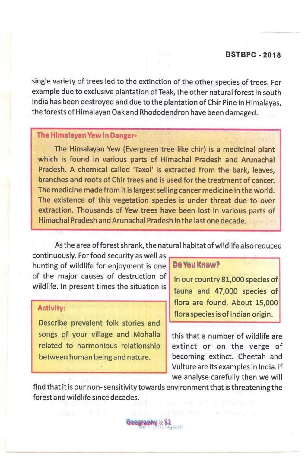 Bihar Board Class 10 Book for Geography: India Resources and Utility: Chapter-1 - Page 51