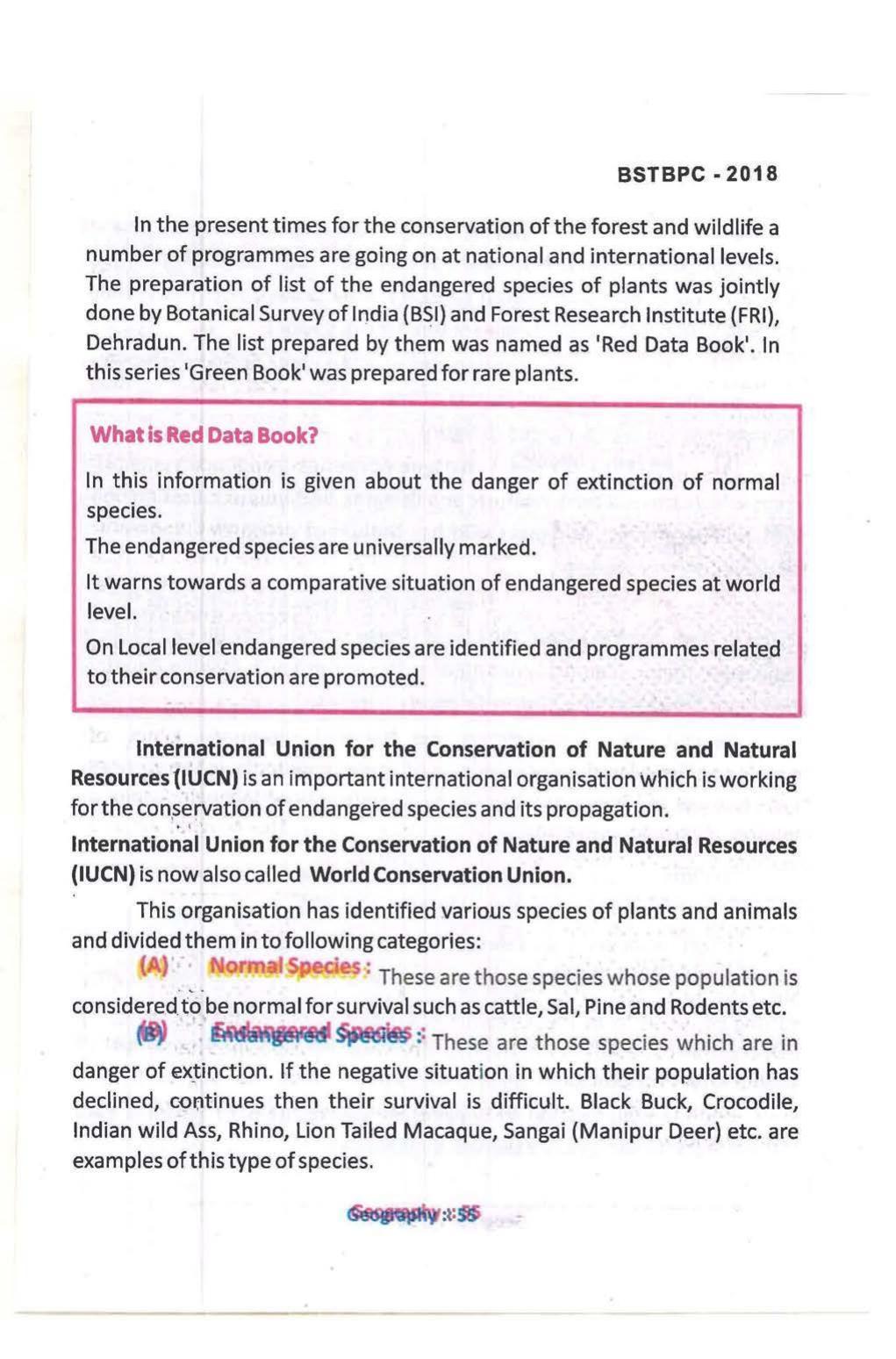 Bihar Board Class 10 Book for Geography: India Resources and Utility: Chapter-1 - Page 55
