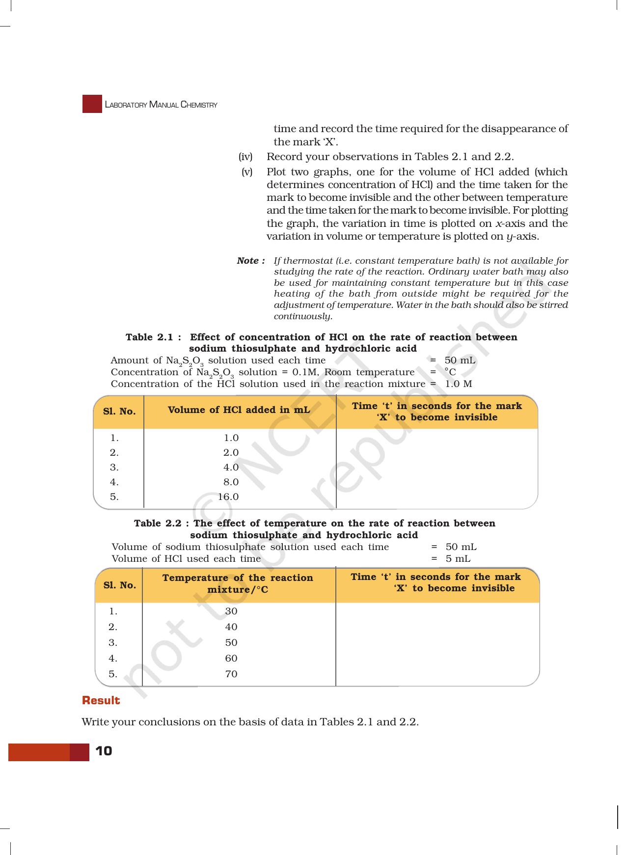 NCERT Laboratory Manuals for Class XII Chemistry - Unit 2 (Chemical Kinetics) - Page 3