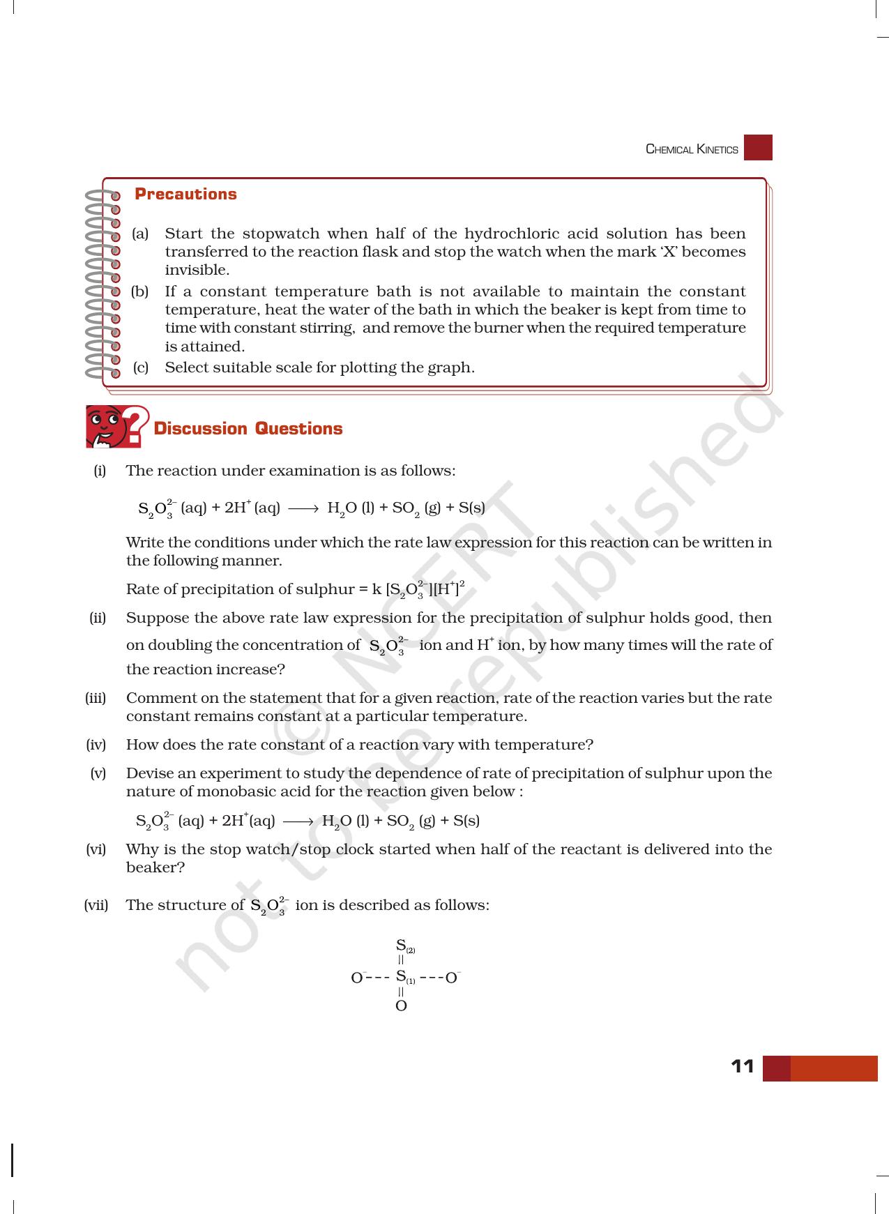 NCERT Laboratory Manuals for Class XII Chemistry - Unit 2 (Chemical Kinetics) - Page 4