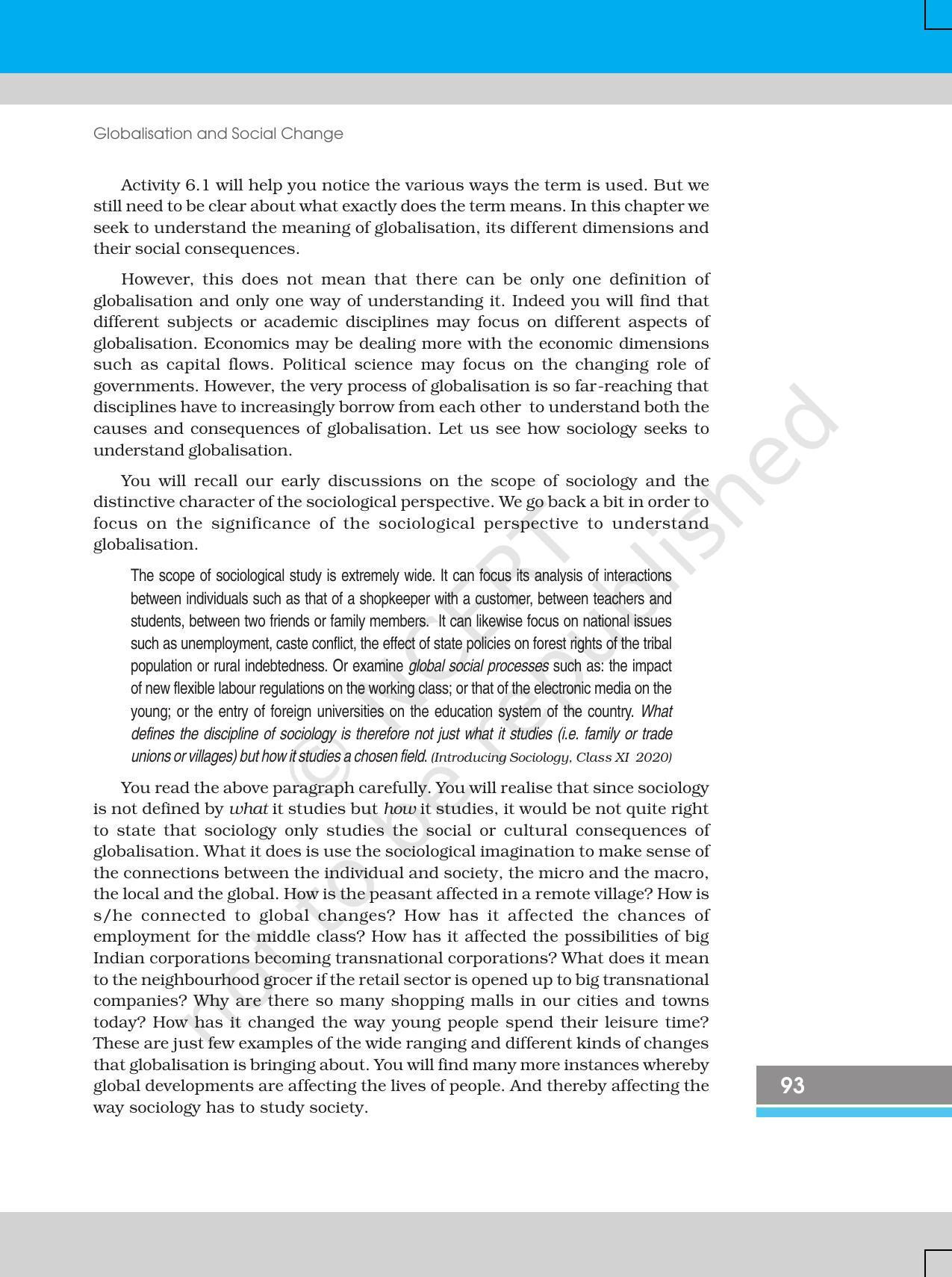 NCERT Book for Class 12 Sociology (Social Change and Development in India) Chapter 6 Globalisation and Social Change - Page 3