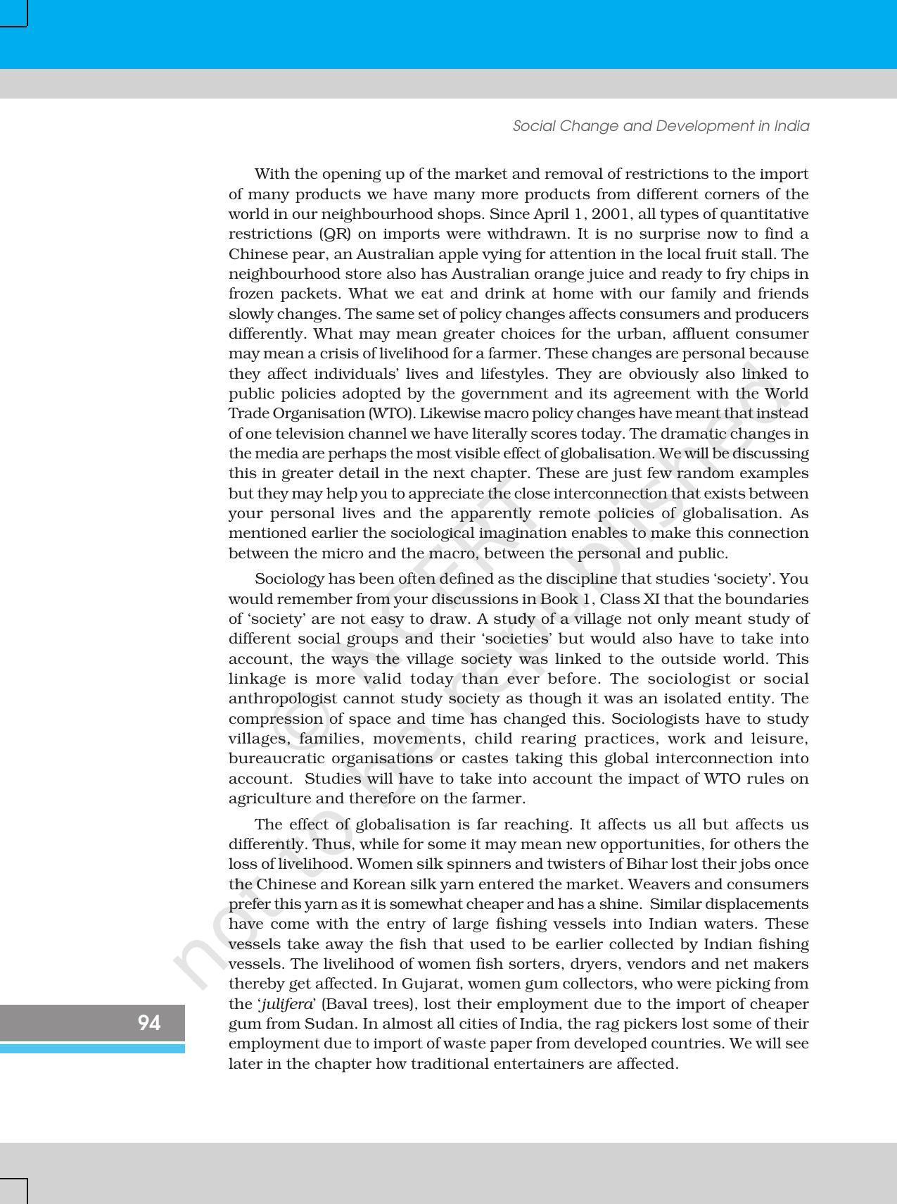 NCERT Book for Class 12 Sociology (Social Change and Development in India) Chapter 6 Globalisation and Social Change - Page 4