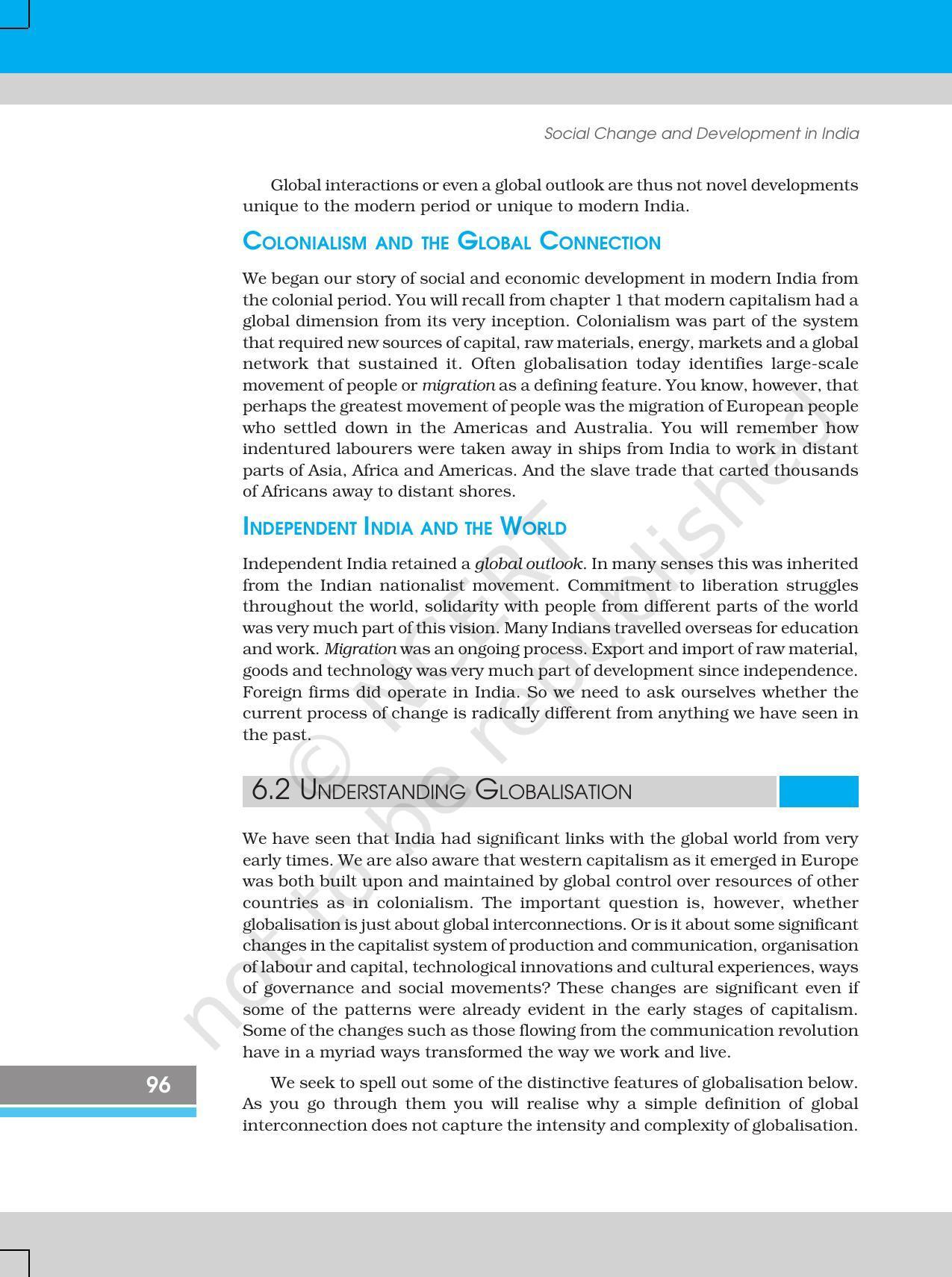 NCERT Book for Class 12 Sociology (Social Change and Development in India) Chapter 6 Globalisation and Social Change - Page 6