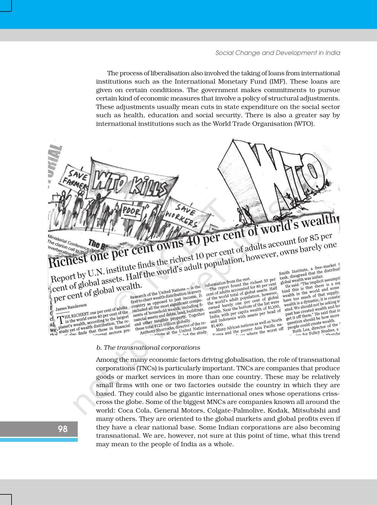 NCERT Book for Class 12 Sociology (Social Change and Development in India) Chapter 6 Globalisation and Social Change - Page 8