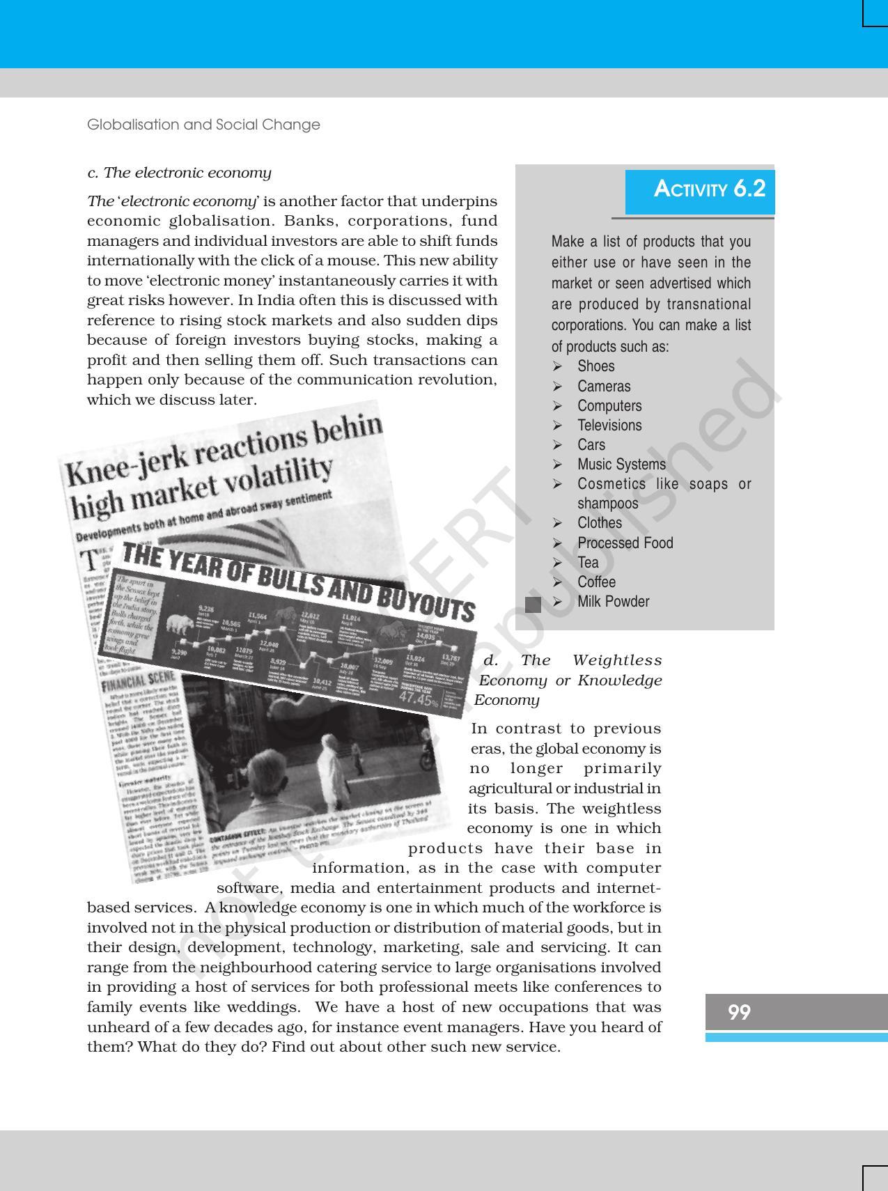 NCERT Book for Class 12 Sociology (Social Change and Development in India) Chapter 6 Globalisation and Social Change - Page 9