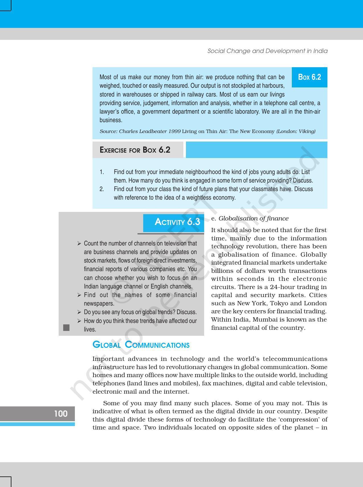 NCERT Book for Class 12 Sociology (Social Change and Development in India) Chapter 6 Globalisation and Social Change - Page 10