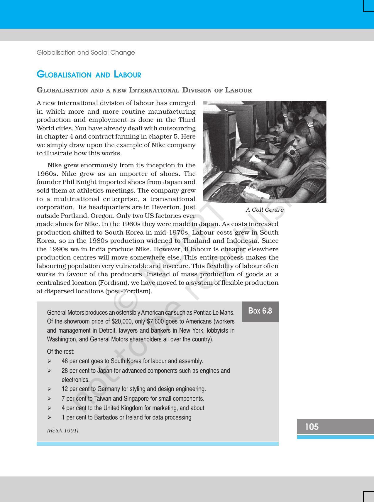 NCERT Book for Class 12 Sociology (Social Change and Development in India) Chapter 6 Globalisation and Social Change - Page 15