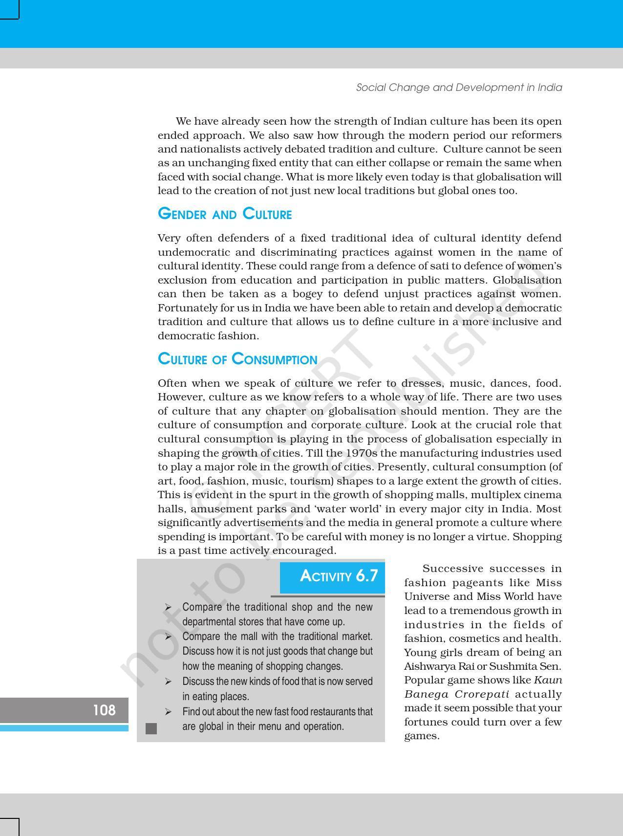 NCERT Book for Class 12 Sociology (Social Change and Development in India) Chapter 6 Globalisation and Social Change - Page 18