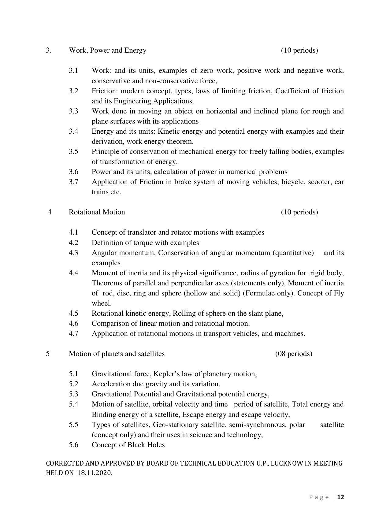 SYLLABUS FOR FIRST SEMESTER SESSION (2020-2021) - SIX SEMESTER DIPLOMA COURSE IN ARCHITECTURAL ASSISTANTSHIP - Page 12