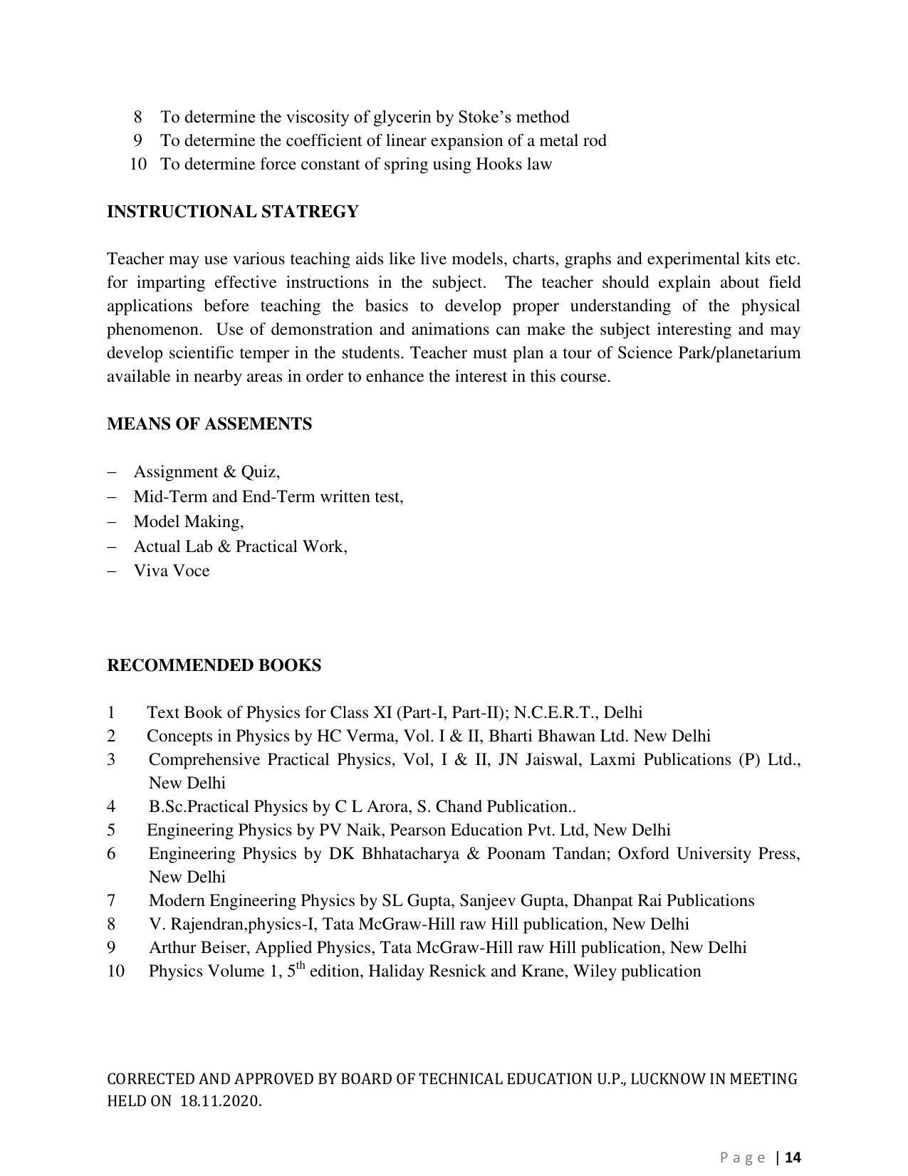 SYLLABUS FOR FIRST SEMESTER SESSION (2020-2021) - SIX SEMESTER DIPLOMA COURSE IN ARCHITECTURAL ASSISTANTSHIP - Page 14