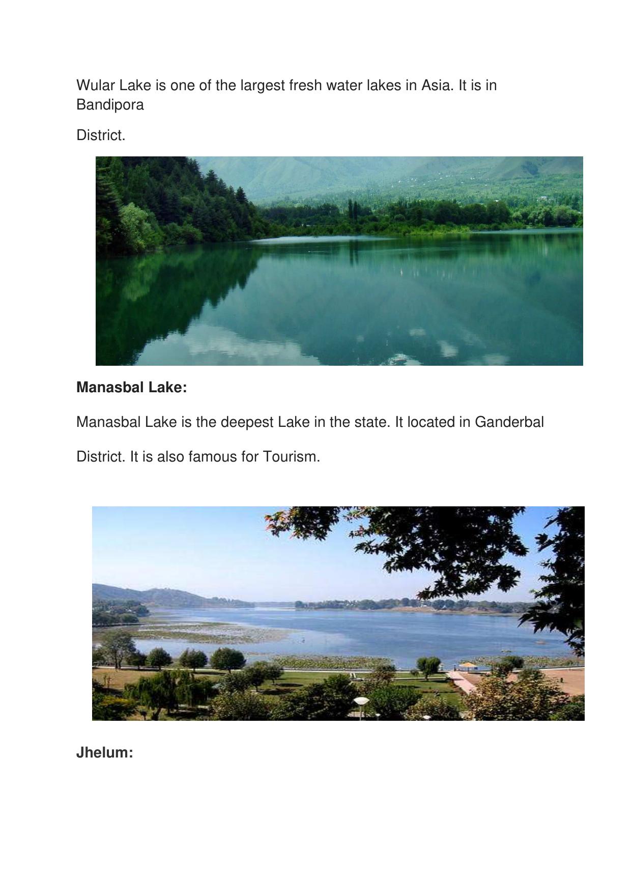 Worksheet for Class 1 GK Assignment 4 (Our Water Resources and Lakes) - Page 2