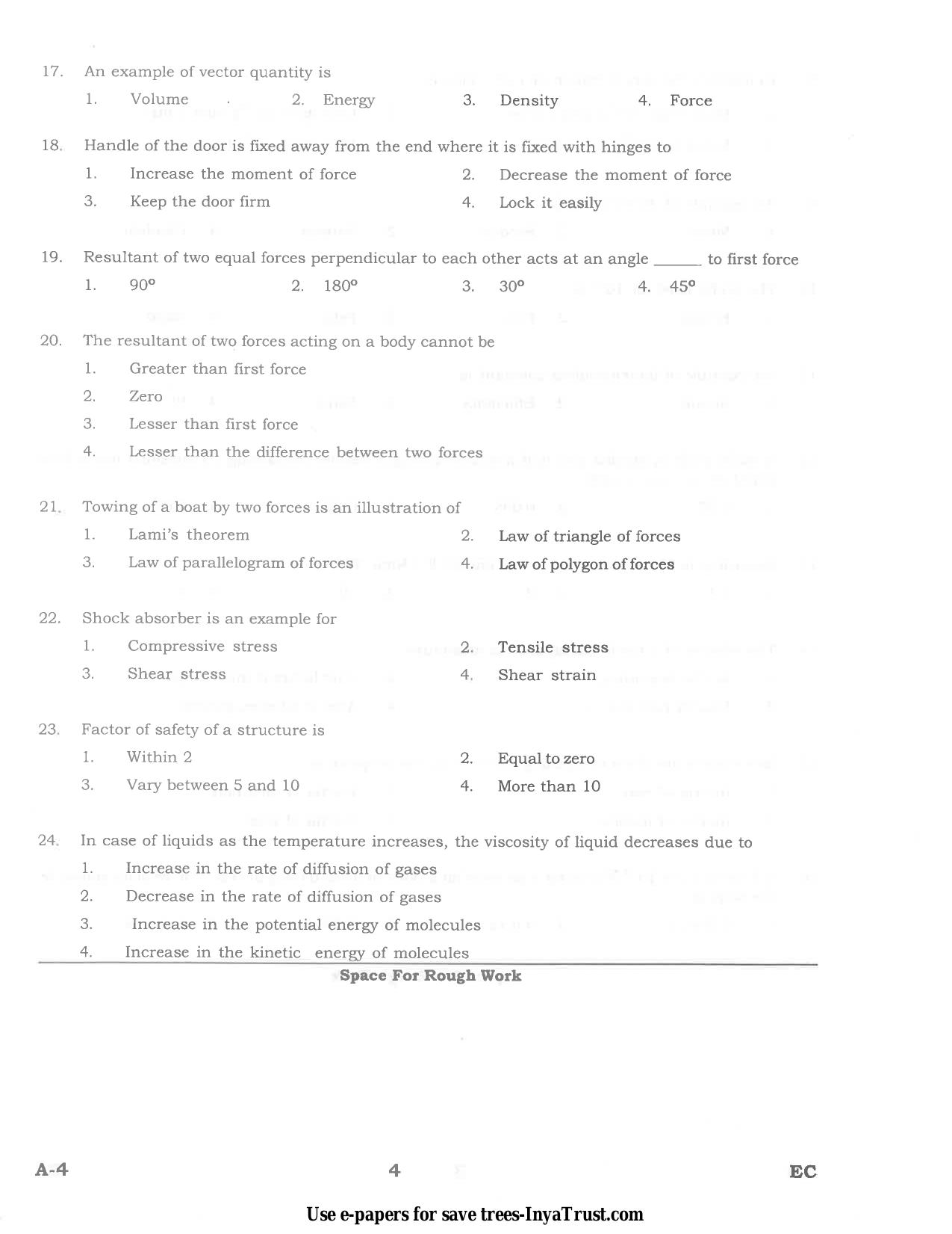 Karnataka Diploma CET- 2015 Electronics and Communication Engineering Question Paper - Page 4