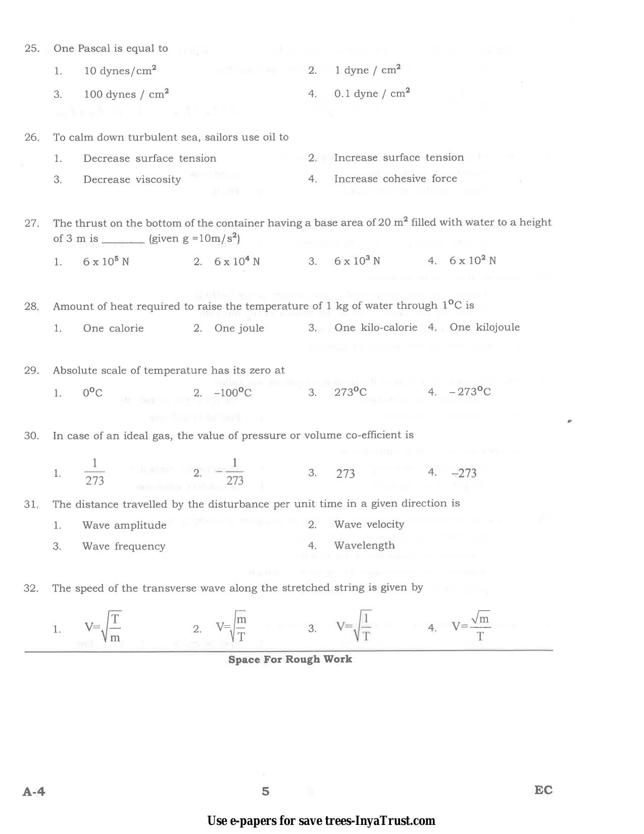 Karnataka Diploma CET- 2015 Electronics and Communication Engineering Question Paper - Page 5
