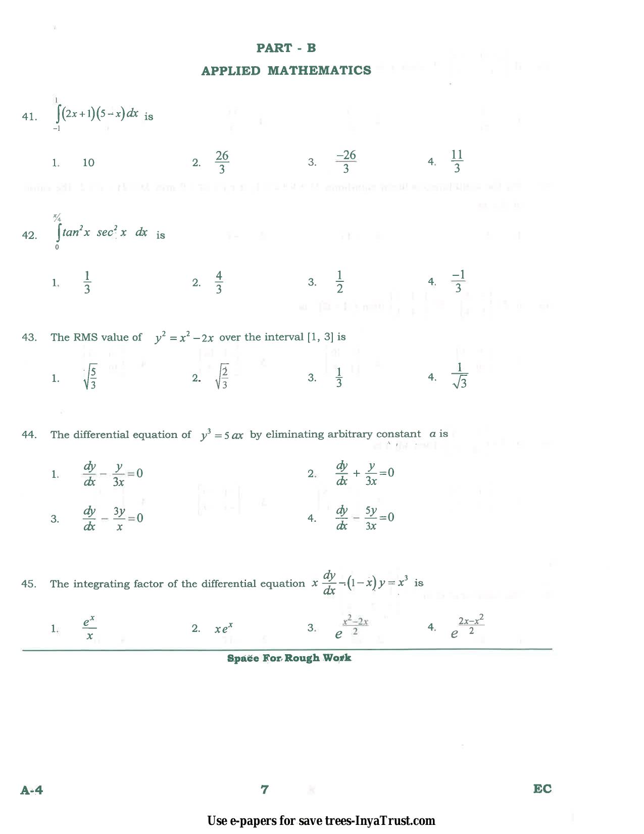 Karnataka Diploma CET- 2015 Electronics and Communication Engineering Question Paper - Page 7