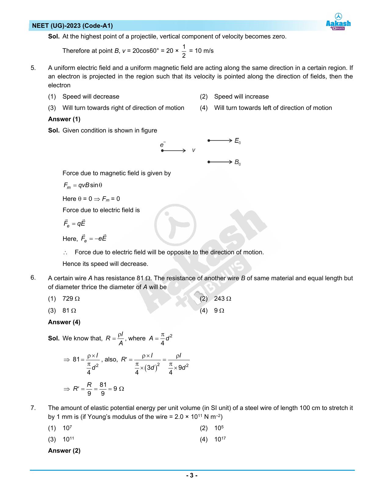 NEET 2023 Question Paper A1 - Page 3