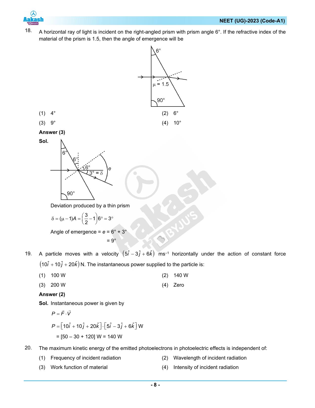 NEET 2023 Question Paper A1 - Page 8