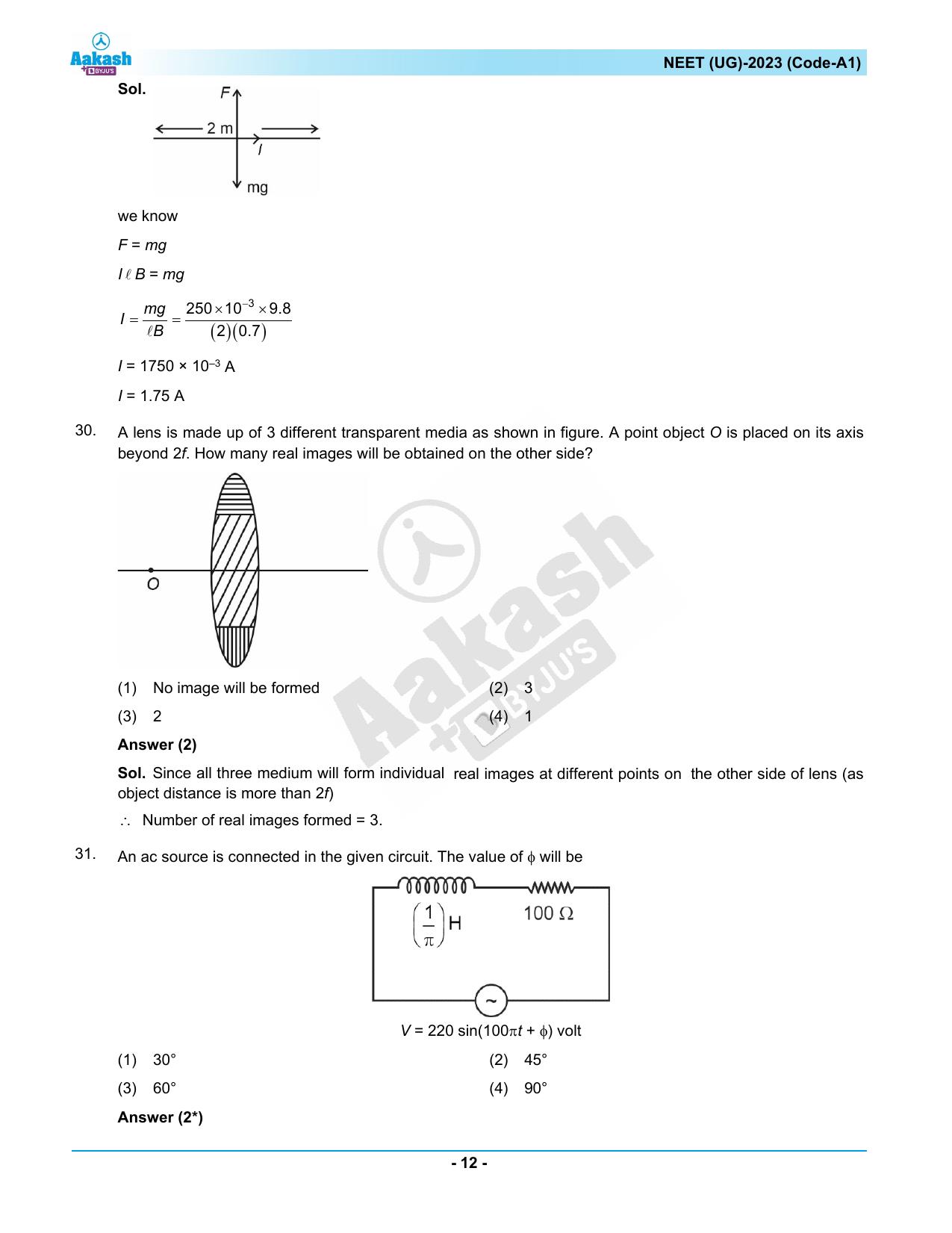 NEET 2023 Question Paper A1 - Page 12