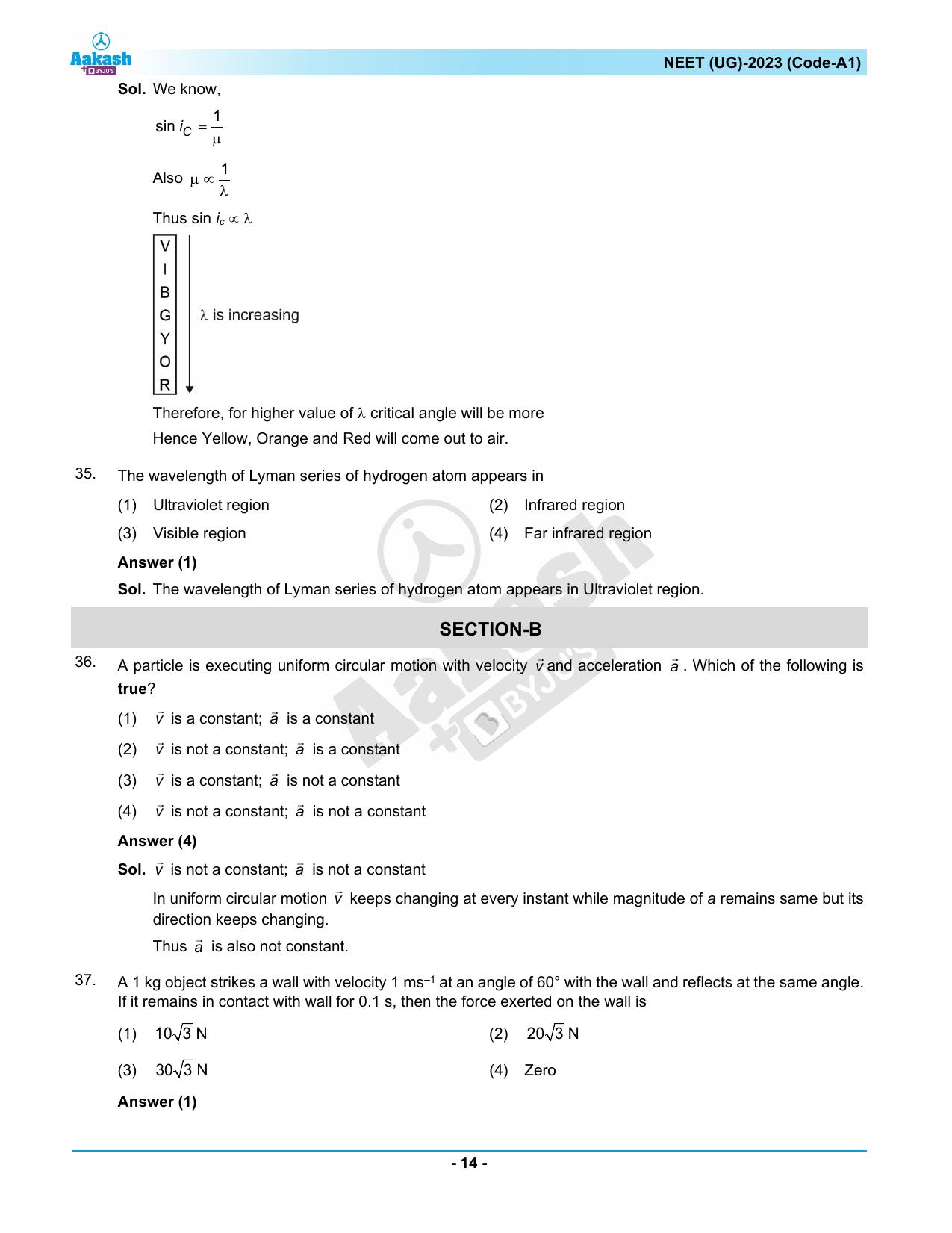 NEET 2023 Question Paper A1 - Page 14
