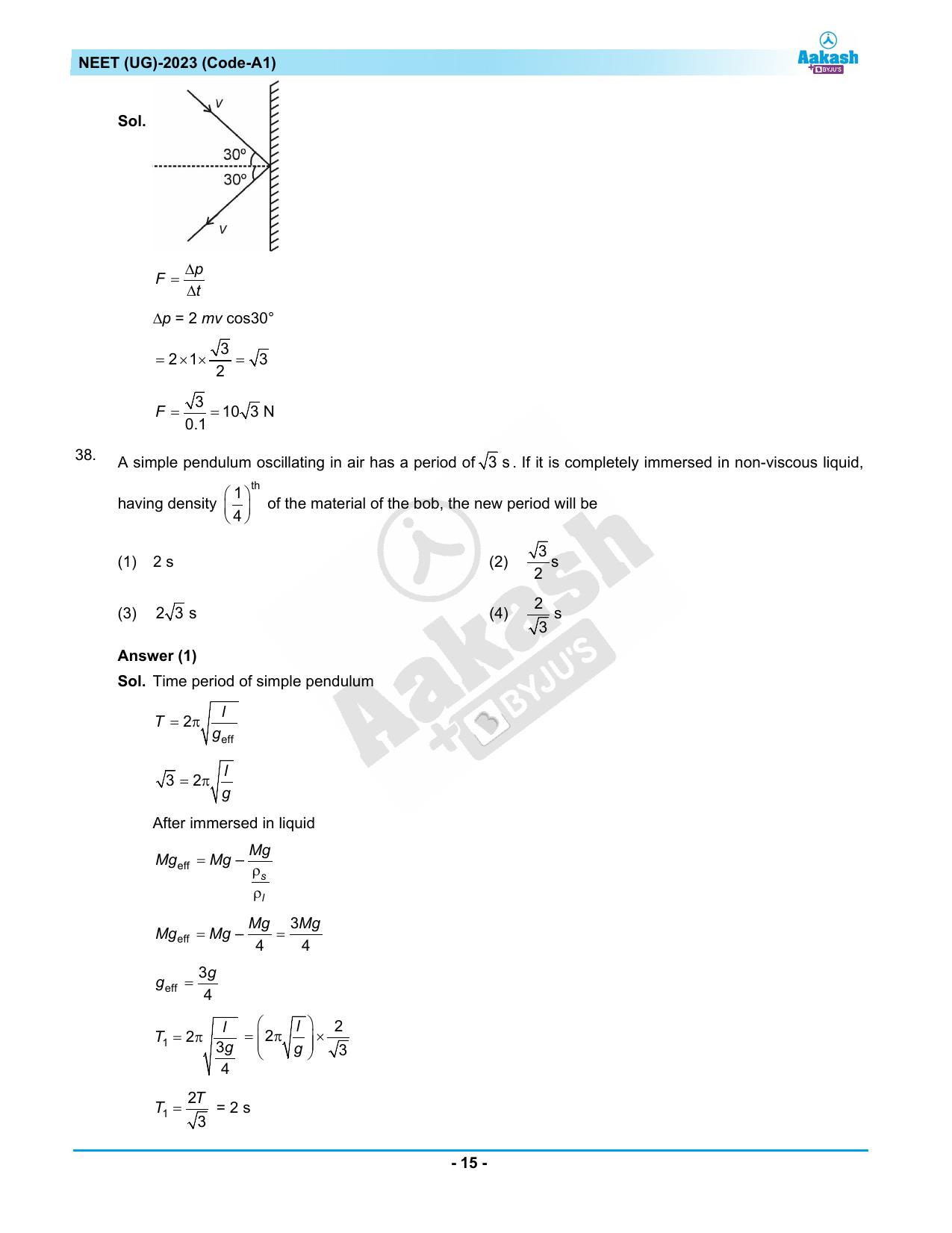 NEET 2023 Question Paper A1 - Page 15