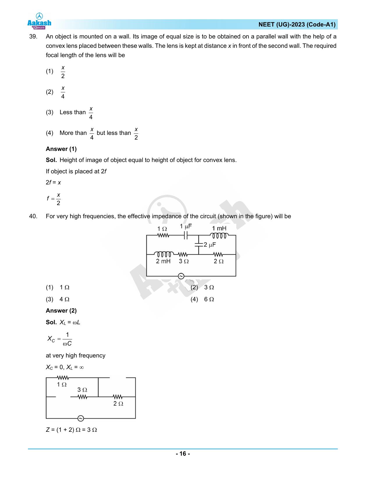 NEET 2023 Question Paper A1 - Page 16