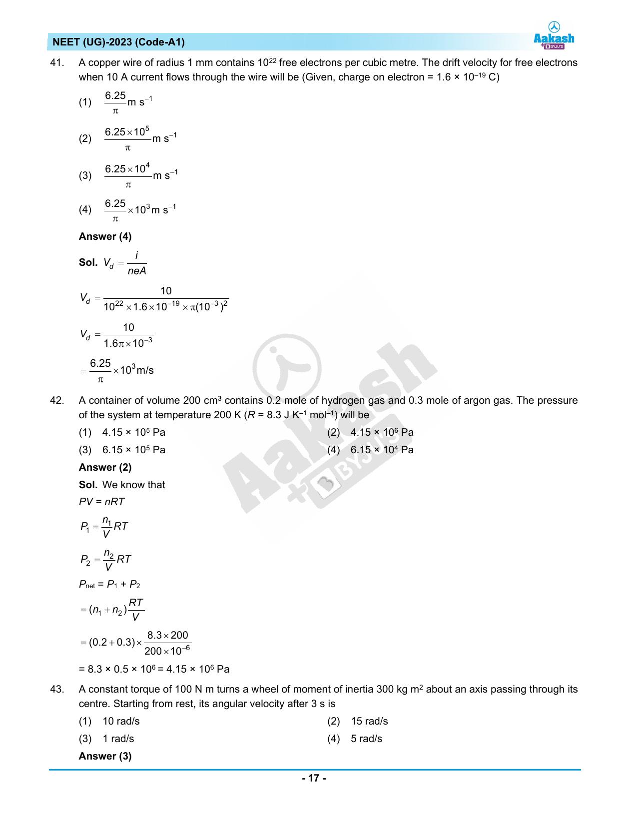 NEET 2023 Question Paper A1 - Page 17