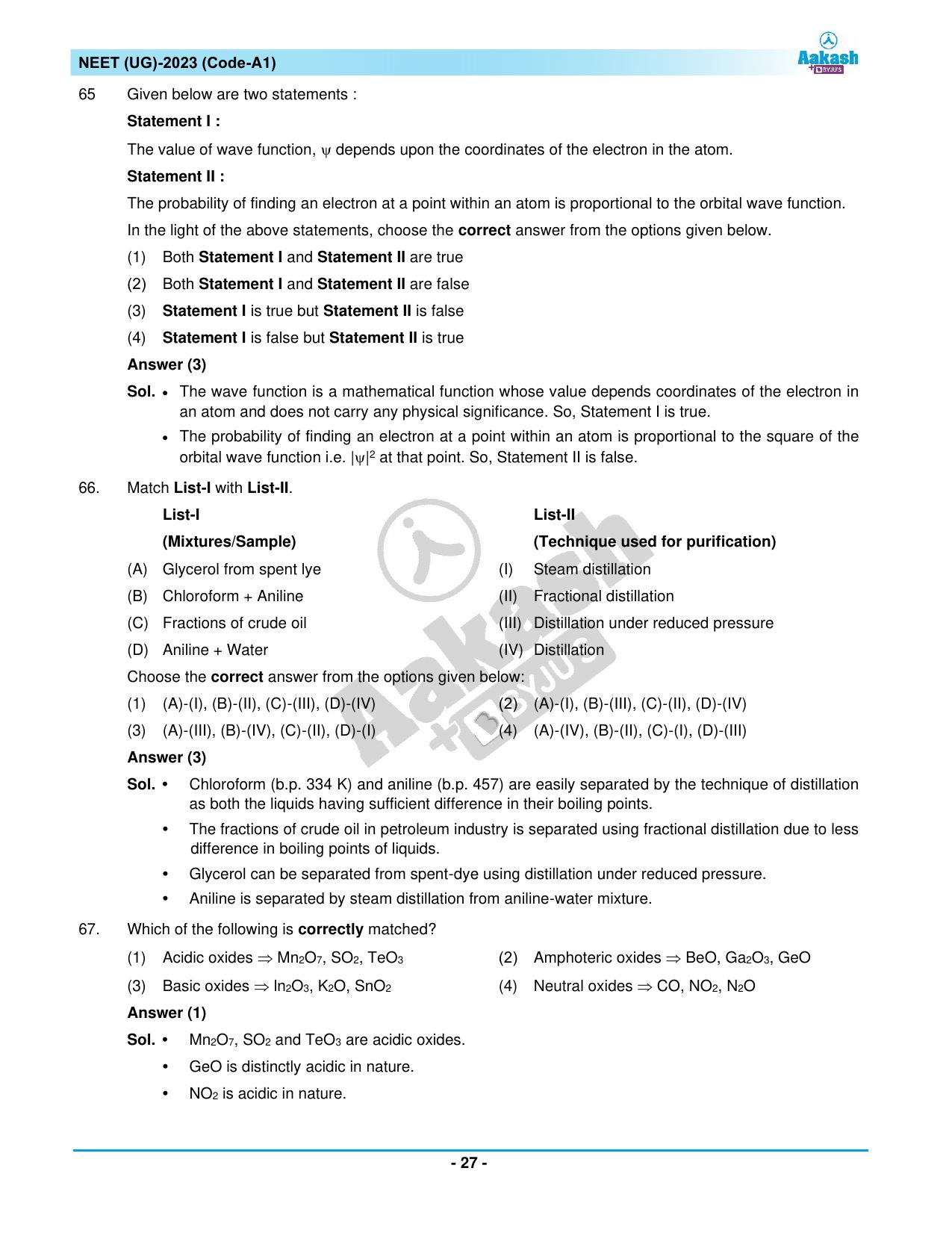 NEET 2023 Question Paper A1 - Page 27