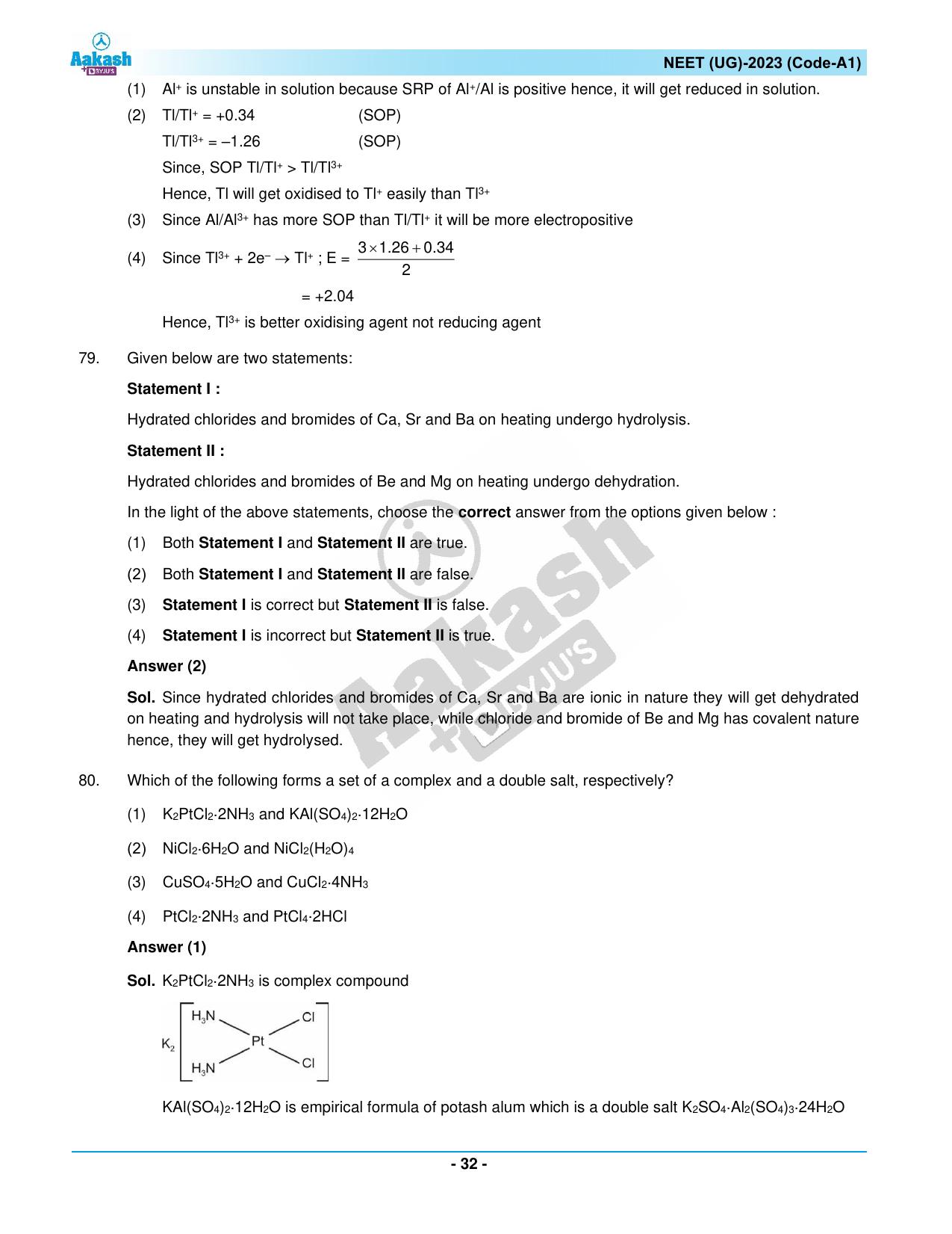 NEET 2023 Question Paper A1 - Page 32