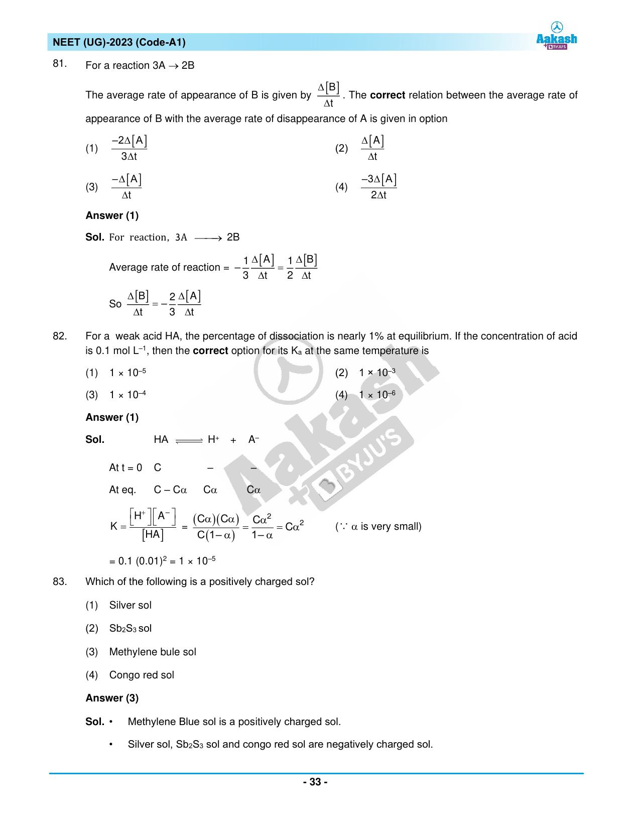 NEET 2023 Question Paper A1 - Page 33