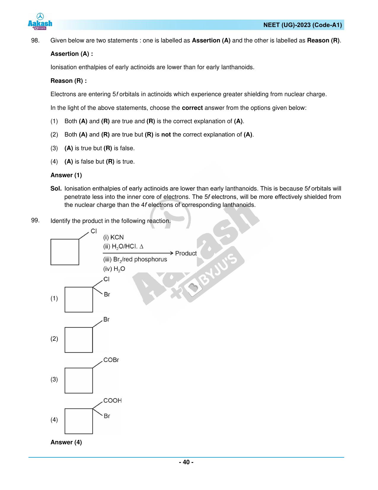 NEET 2023 Question Paper A1 - Page 40
