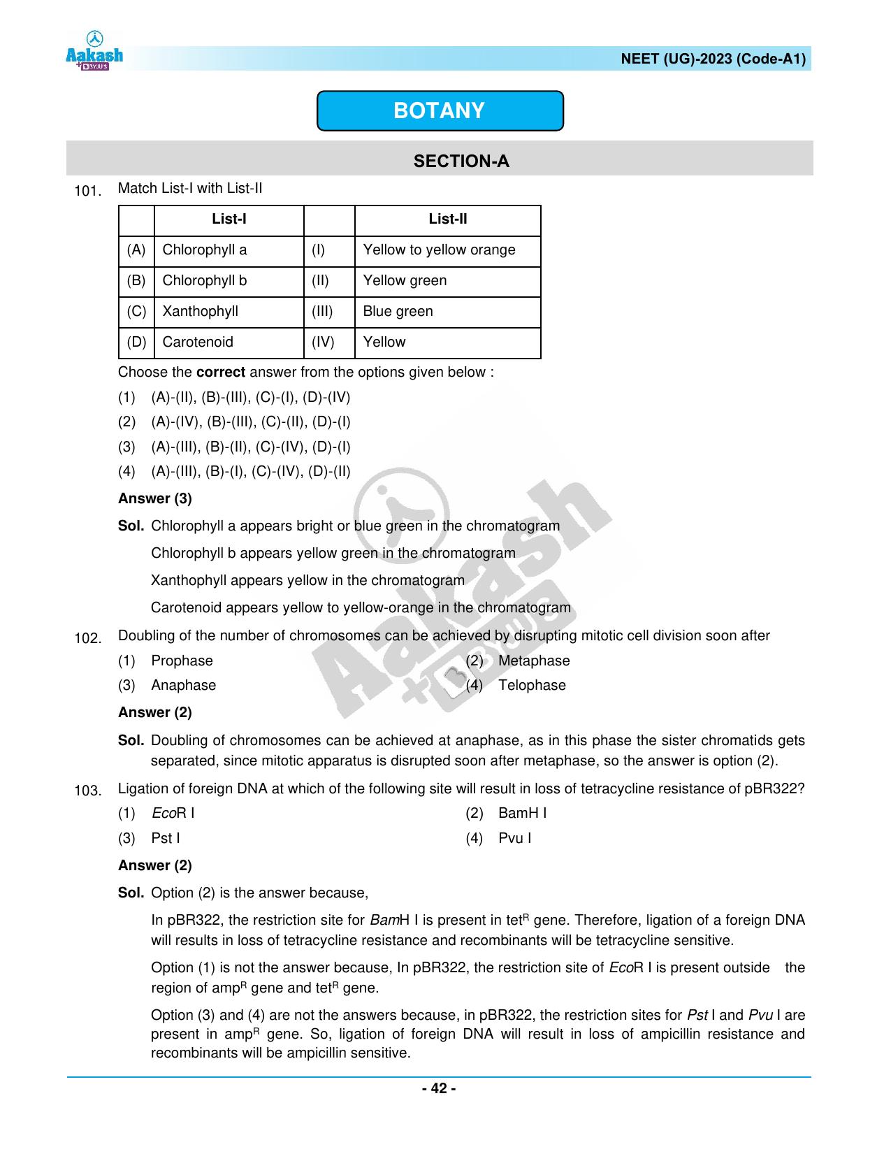 NEET 2023 Question Paper A1 - Page 42