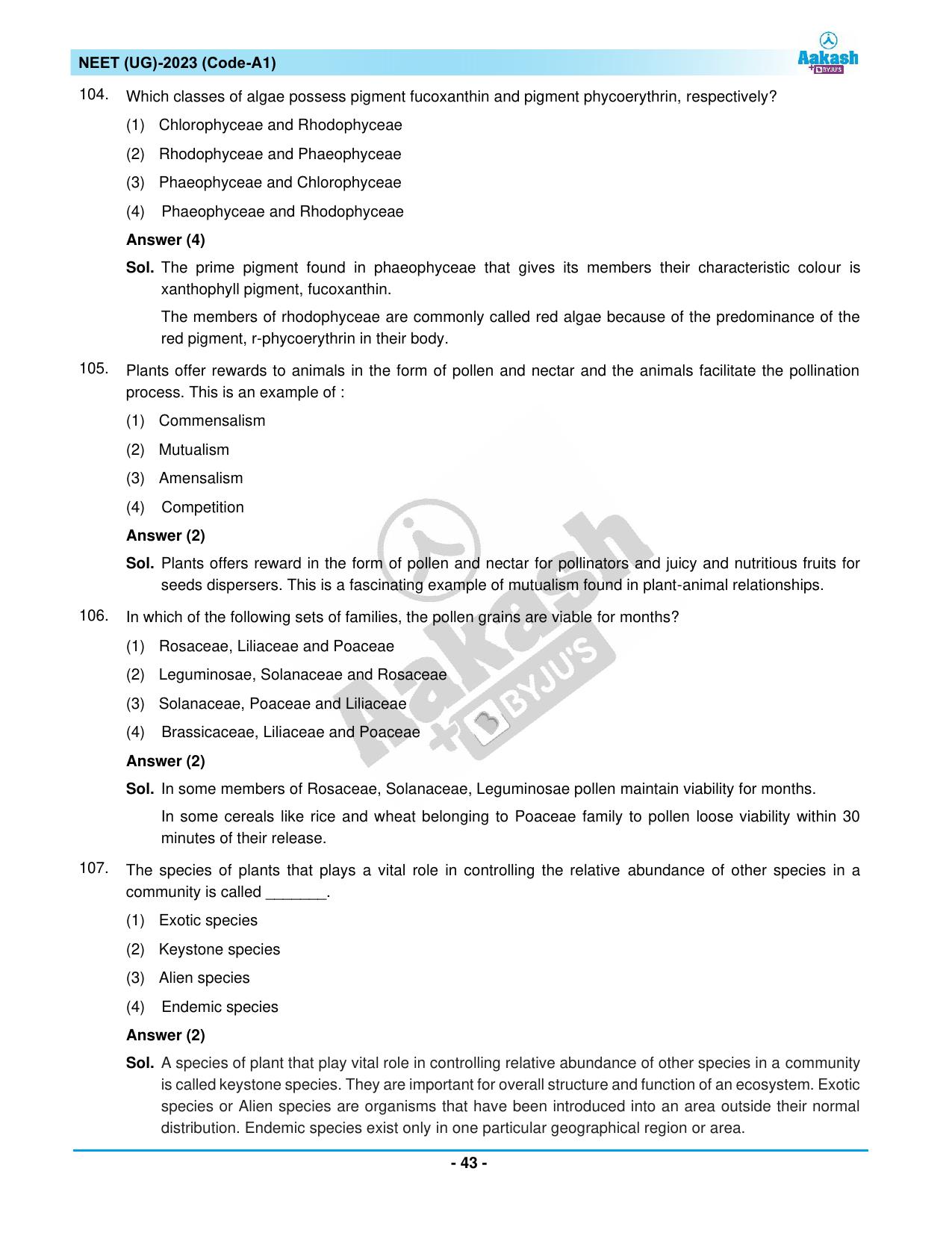 NEET 2023 Question Paper A1 - Page 43