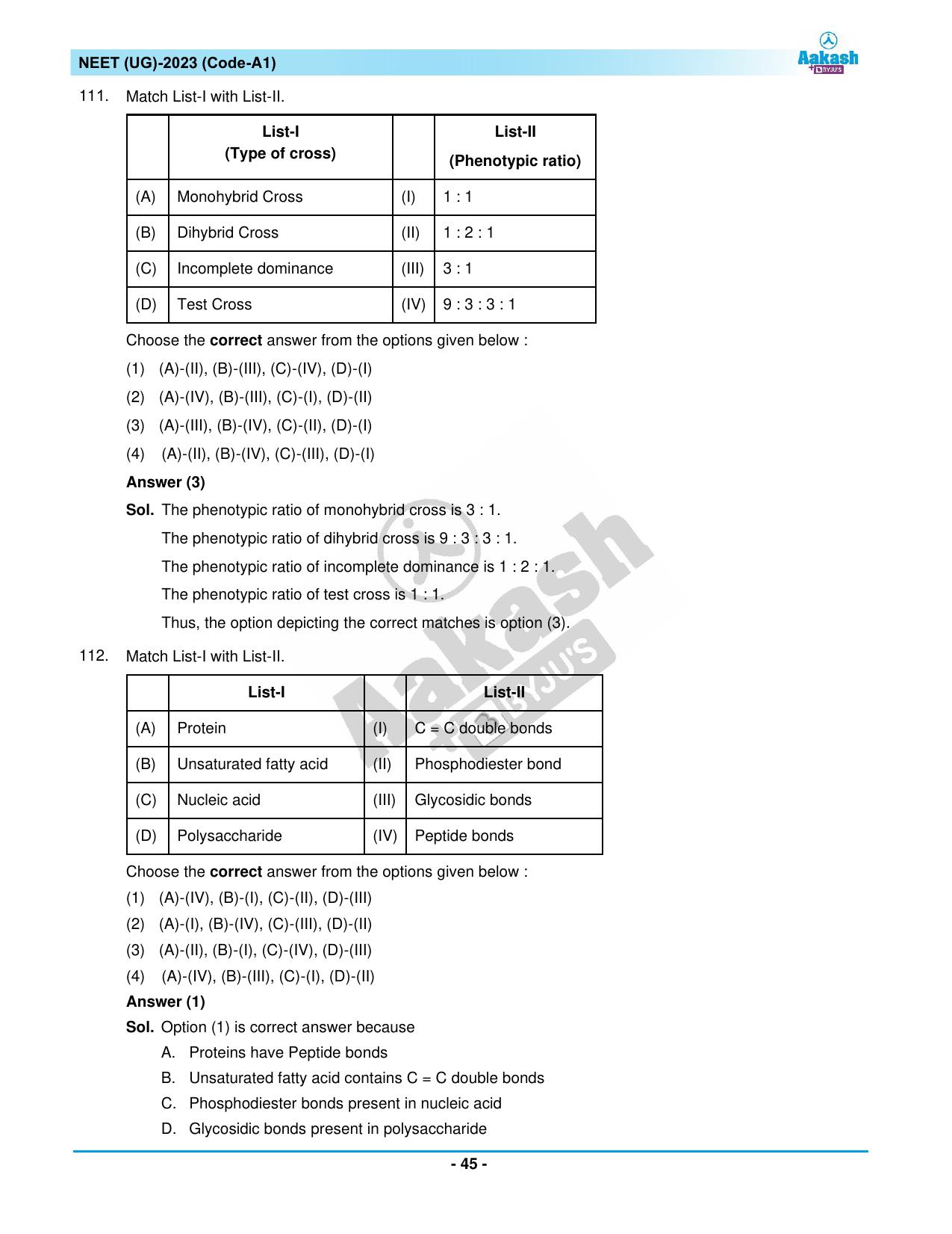 NEET 2023 Question Paper A1 - Page 45