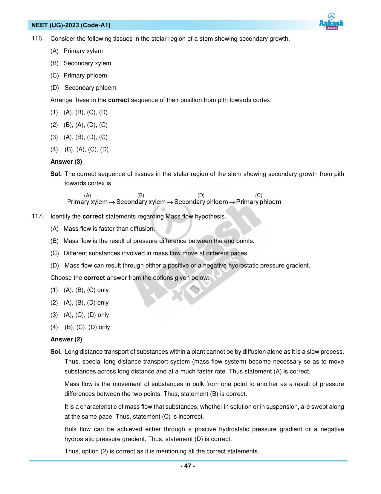 NEET 2023 Question Paper A1 - Page 47