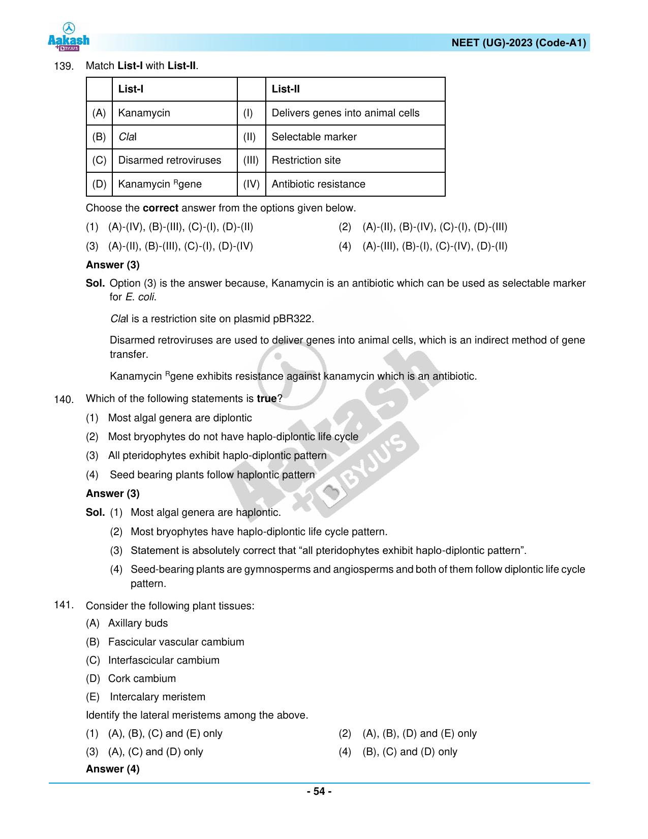 NEET 2023 Question Paper A1 - Page 54