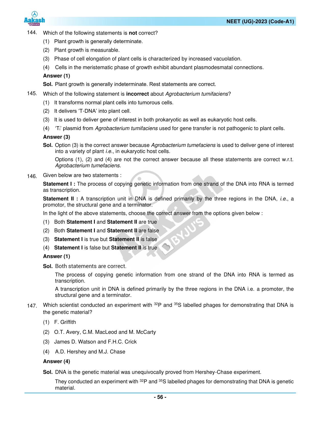NEET 2023 Question Paper A1 - Page 56