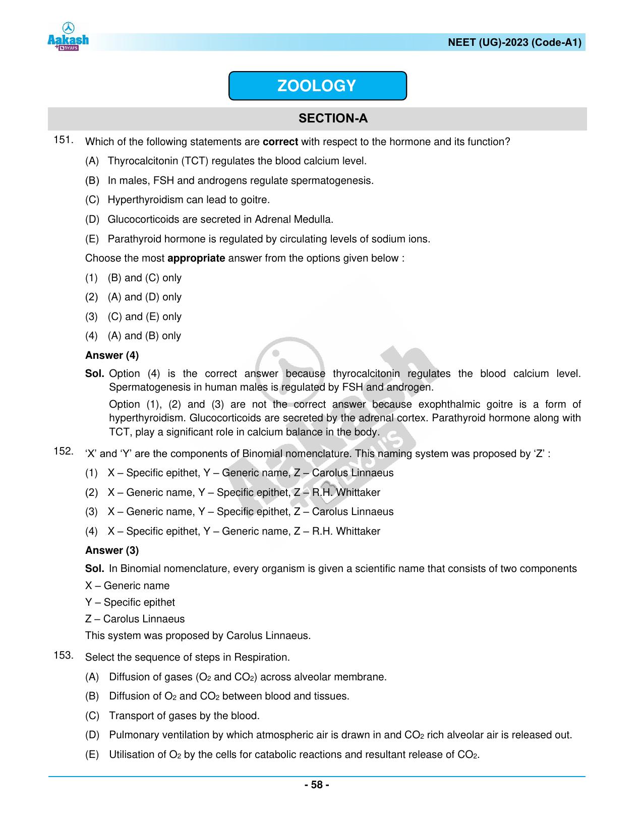 NEET 2023 Question Paper A1 - Page 58
