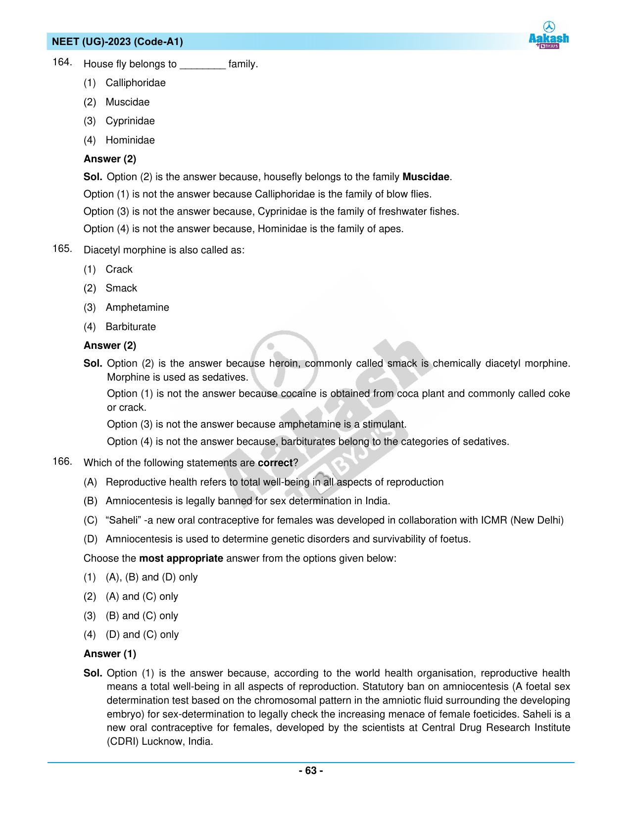 NEET 2023 Question Paper A1 - Page 63