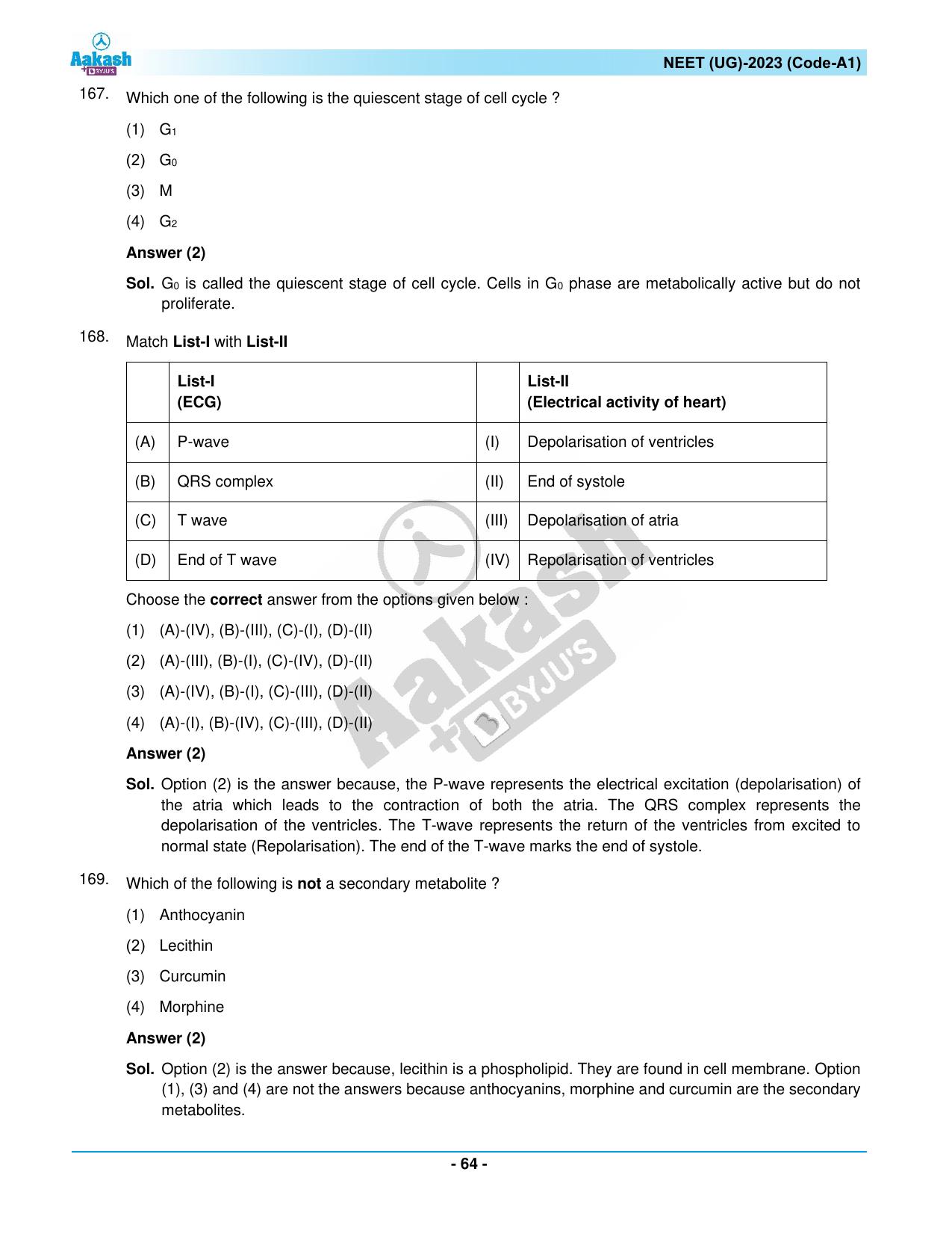 NEET 2023 Question Paper A1 - Page 64