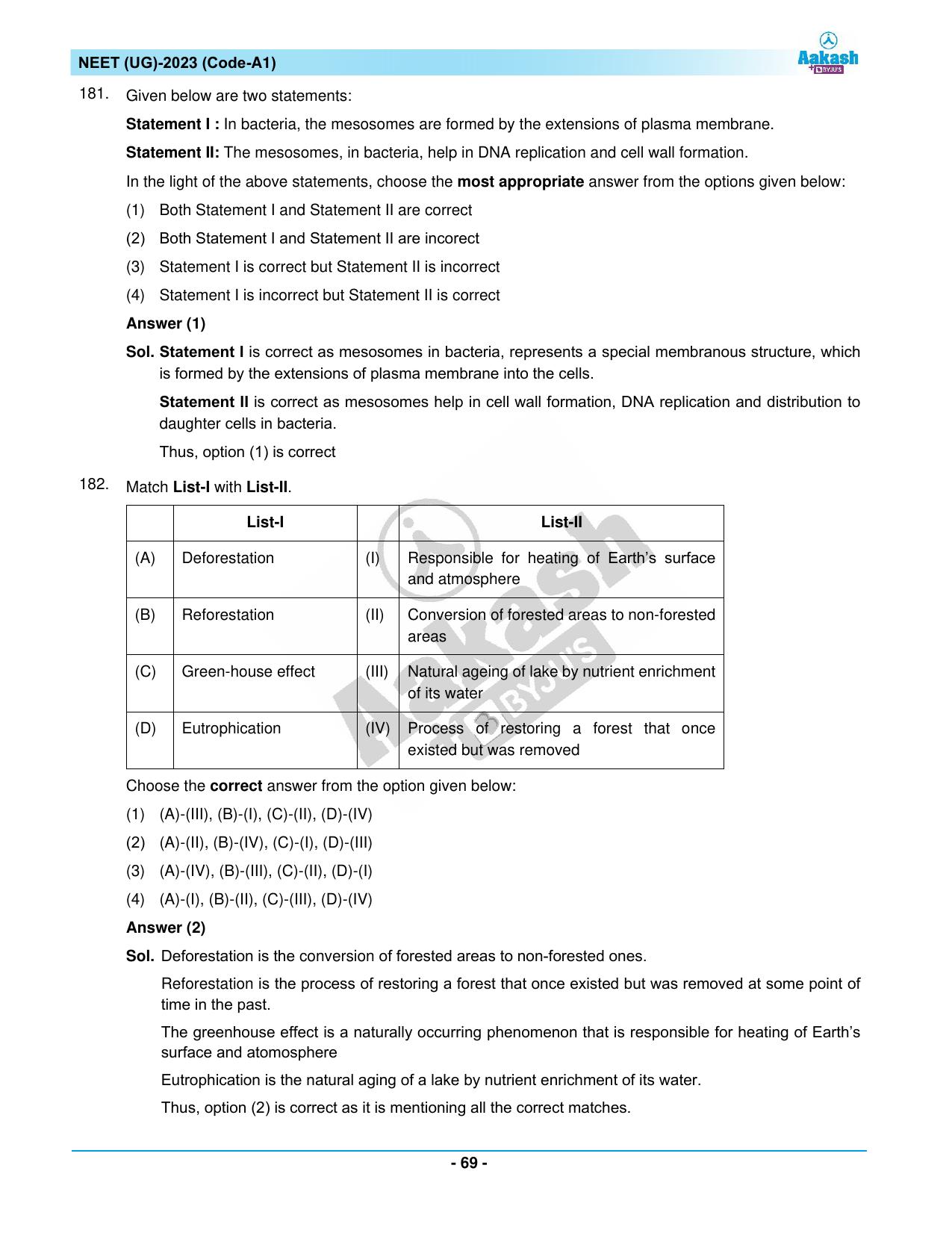 NEET 2023 Question Paper A1 - Page 69