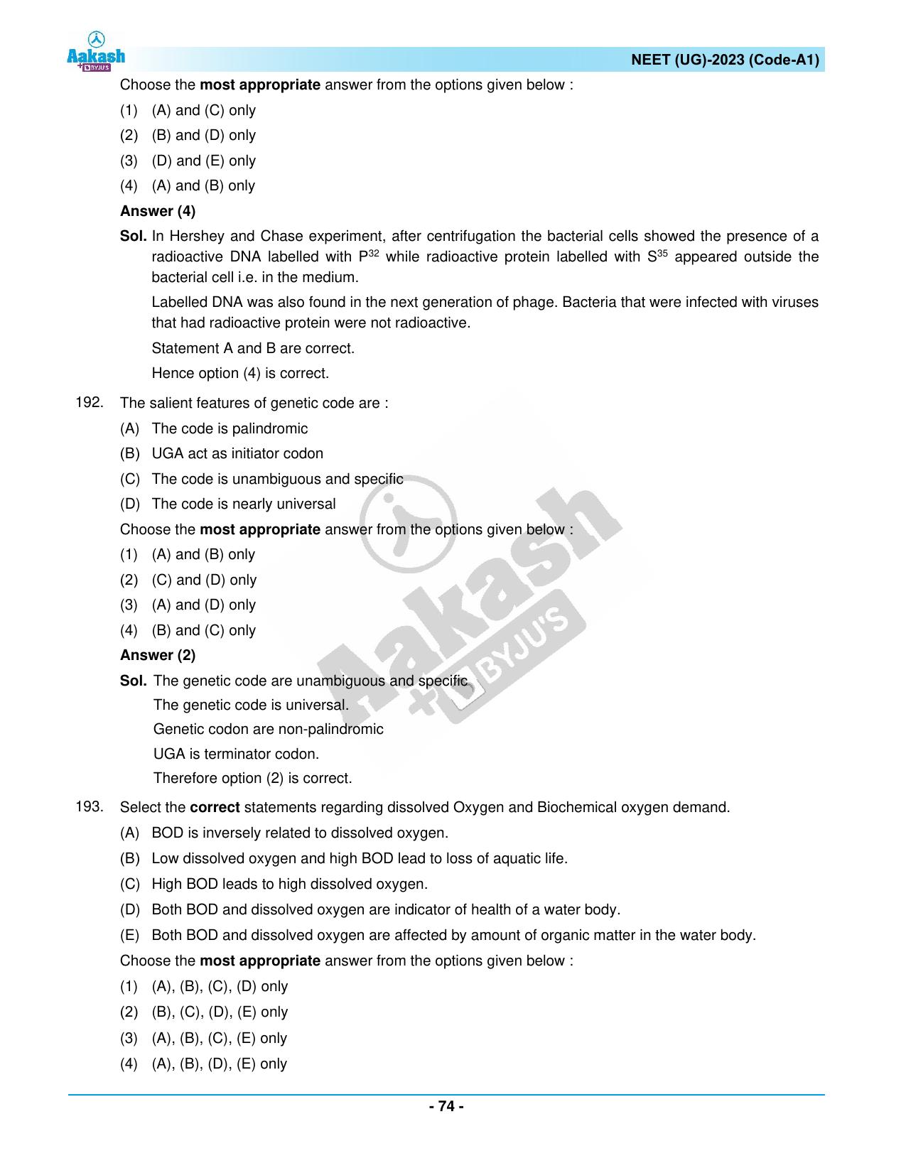 NEET 2023 Question Paper A1 - Page 74